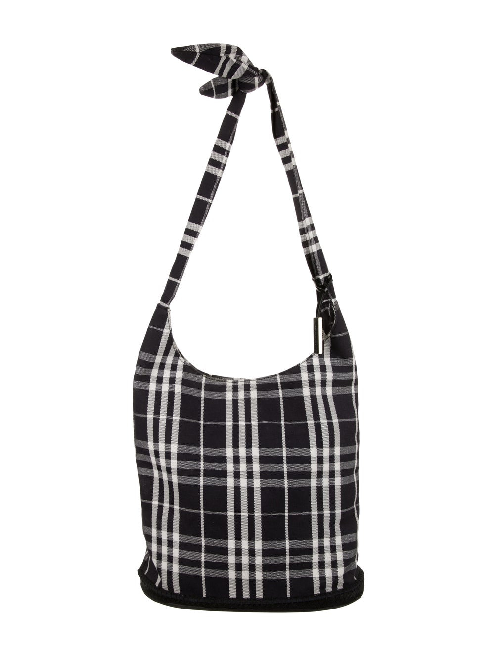 BURBERRY canvas check bucket bag