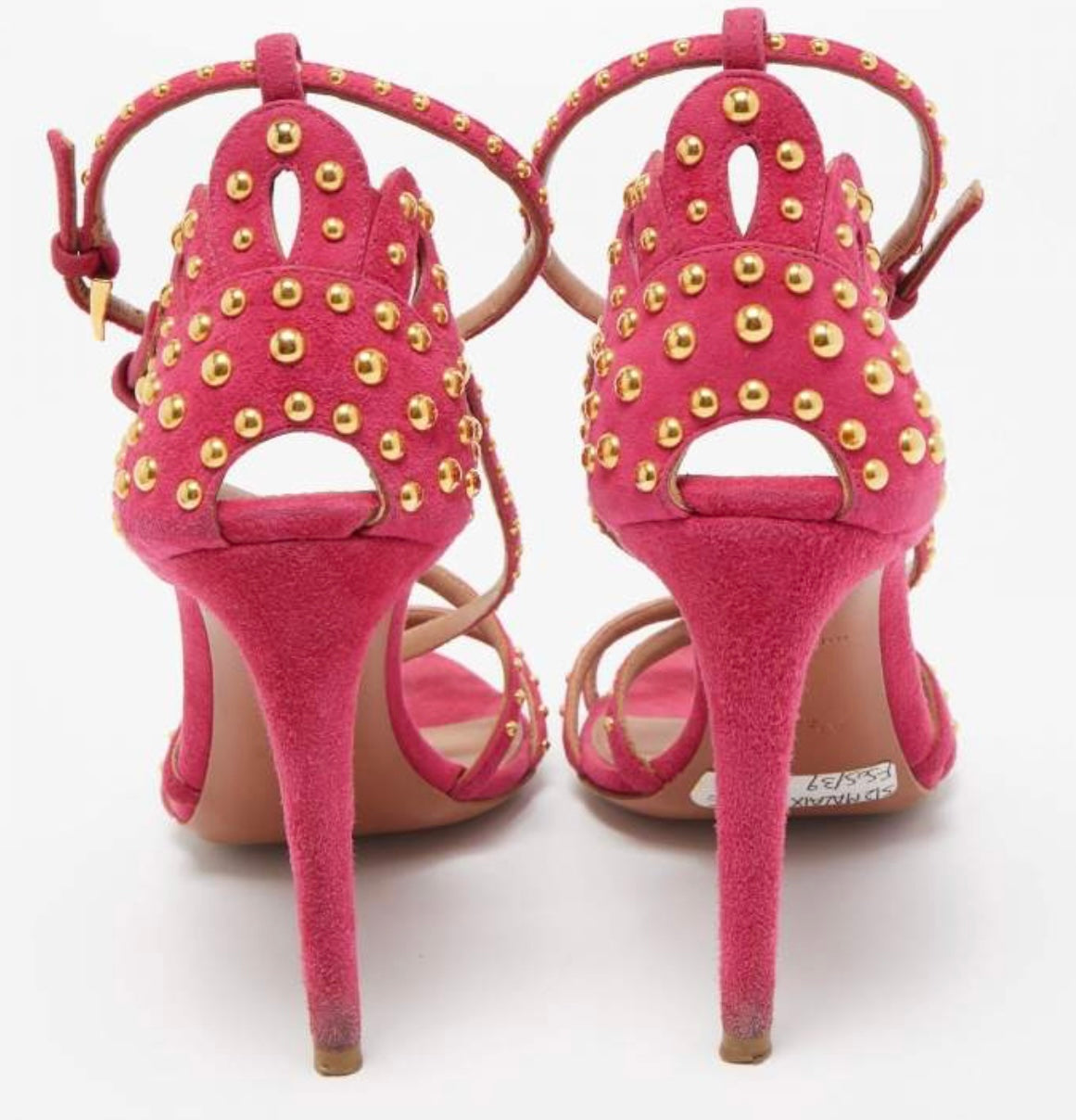 Alaia
Alaia Pink Suede Studded Strappy Ankle Strap