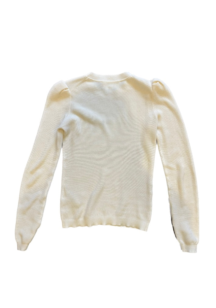 Ba&Sh Ribbed Long Sleeve with small Puff Shoulder