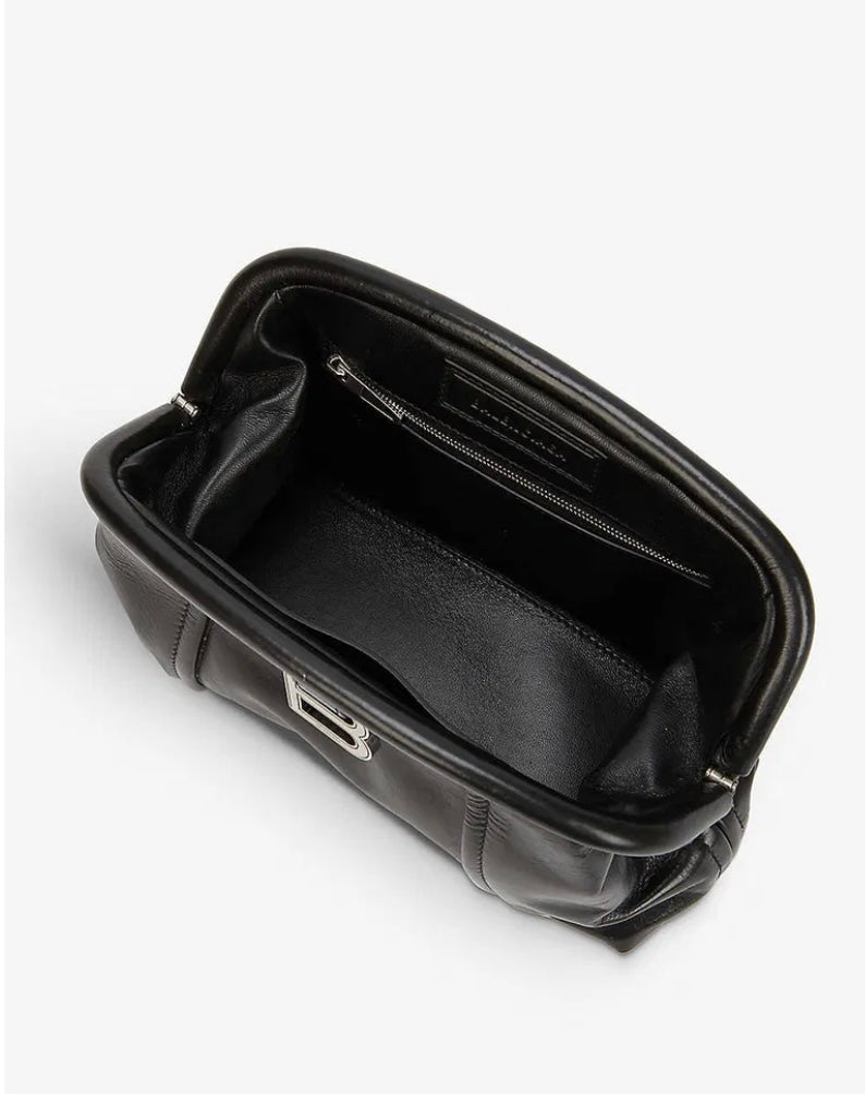 BALENCIAGA black hourglass clutch
