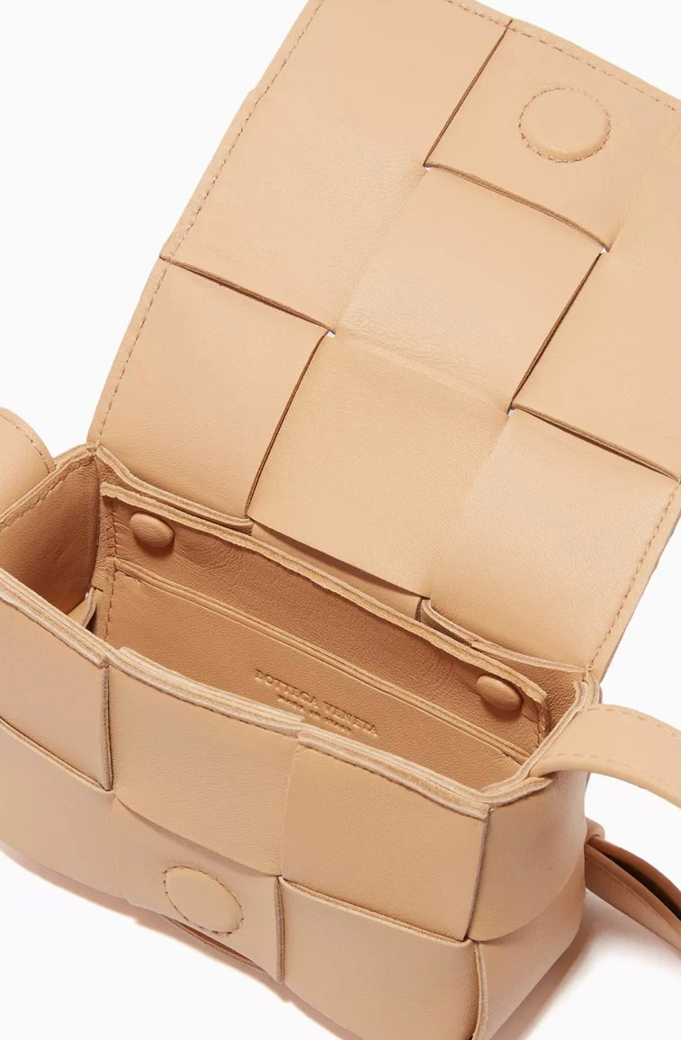 BOTTEGA VENETA
Mini Cassette Crossbody Bag in Intreccio Nappa