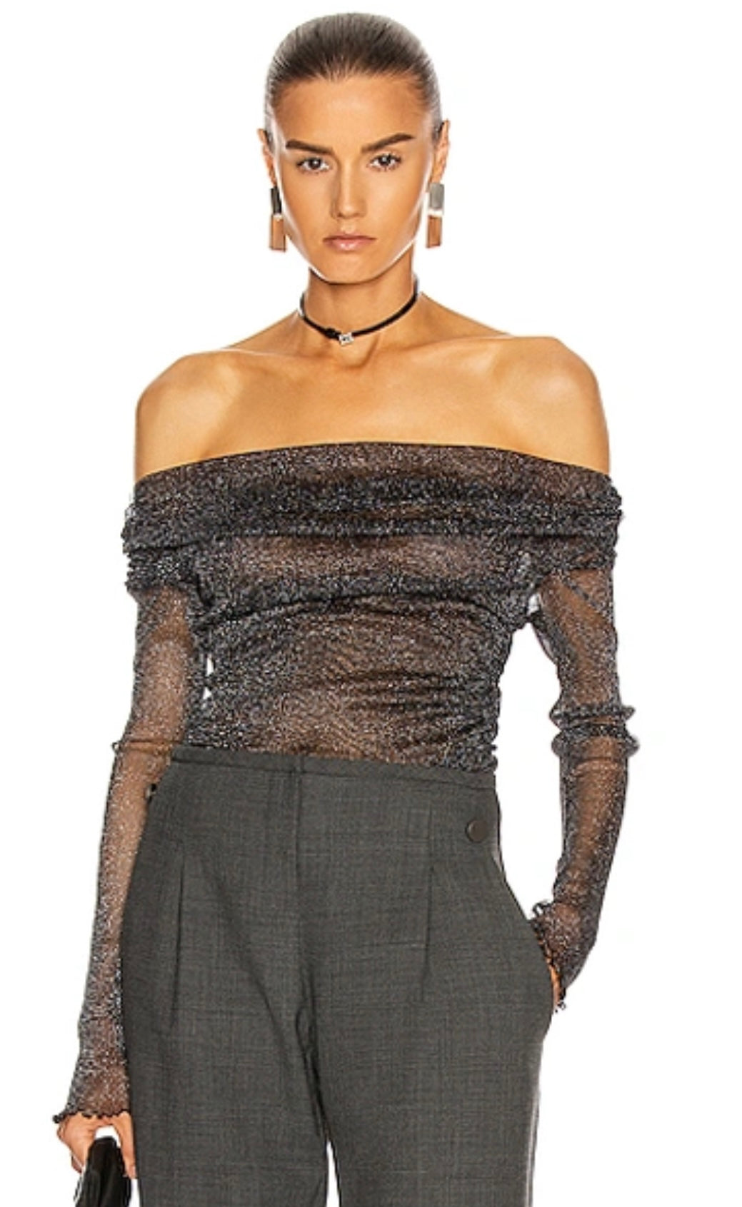 SIMKHAI - Fallon off-shoulder top in black