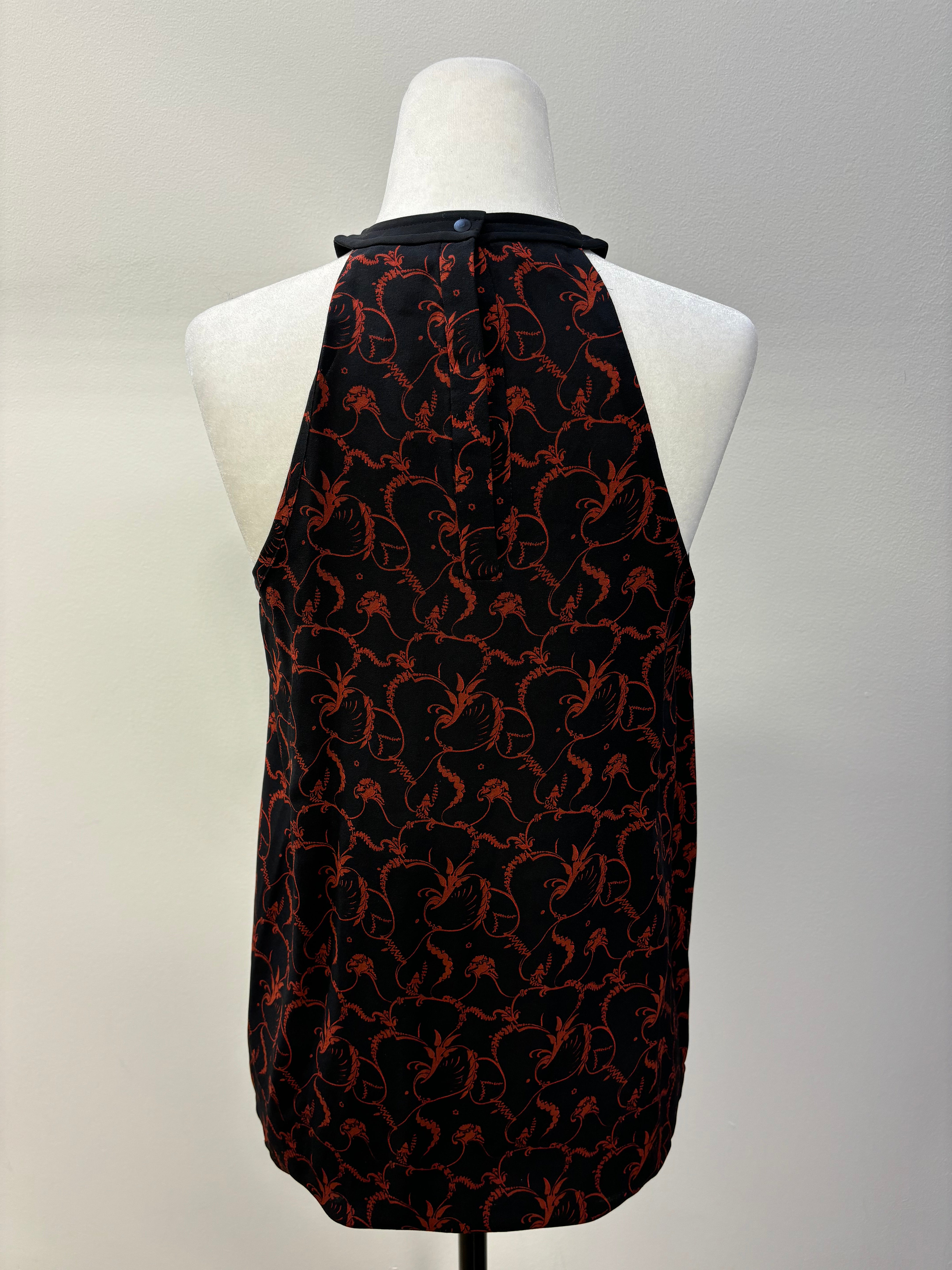 A.L.C. Mari Printed Halter Neck Blouse
