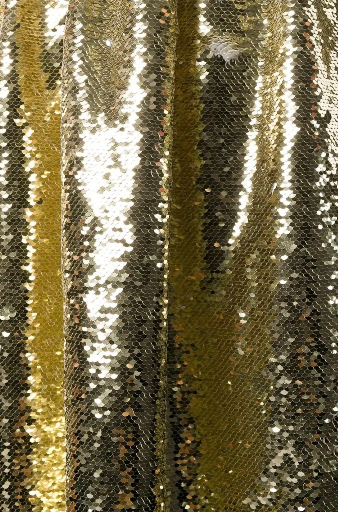 SIMONE ROCHA gold/white sequin mid length dress