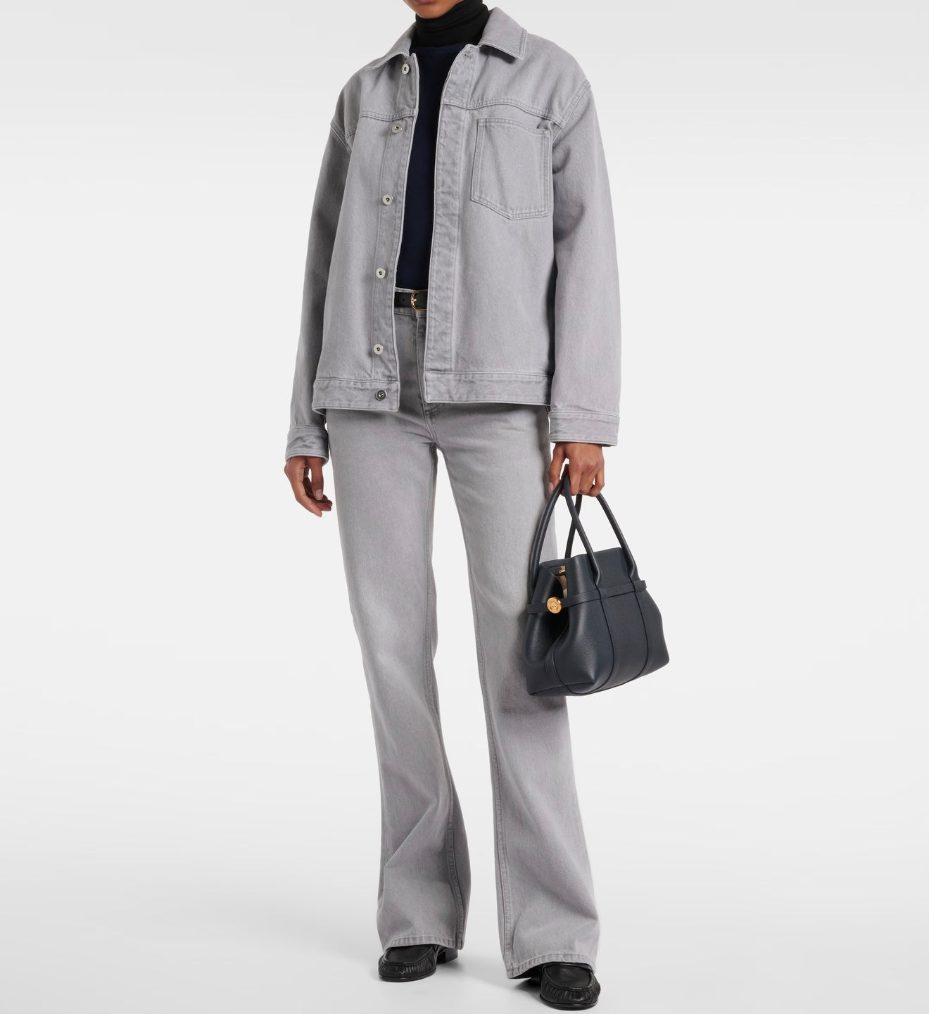 Loro Piana Ghiera Small Leather Tote Bag