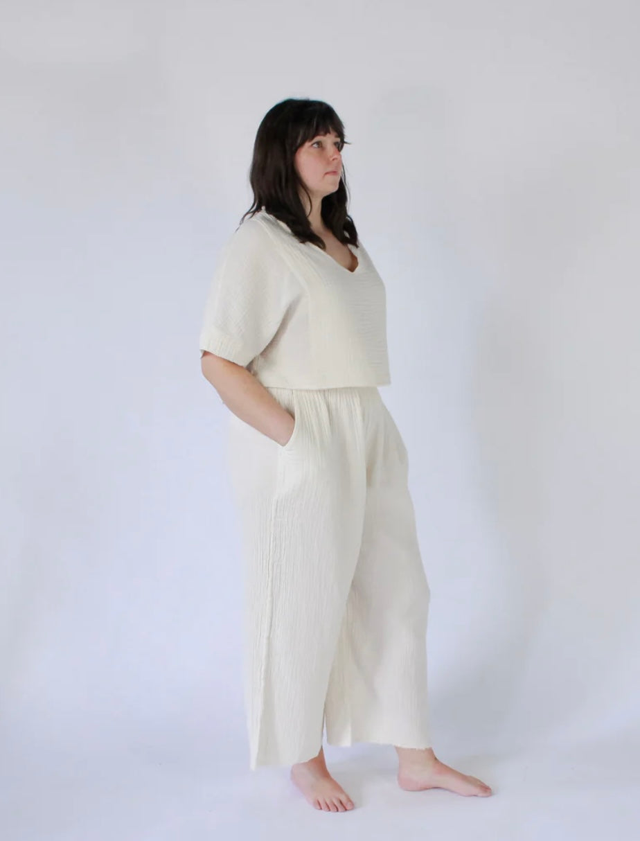 POKOLOKO -
Crinkle Palazzo Pants