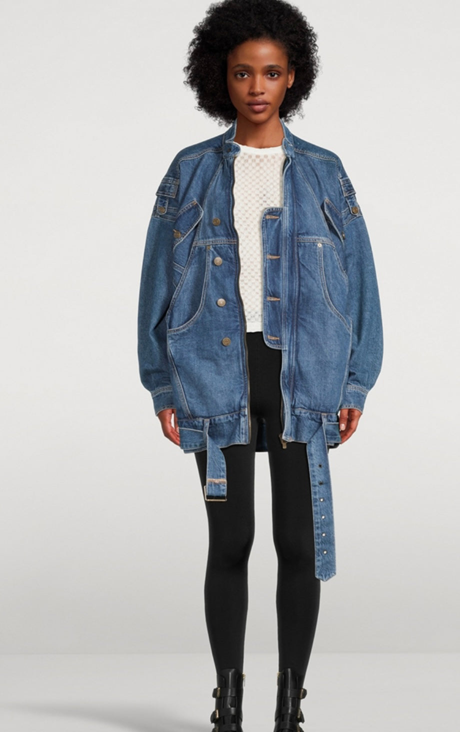 FRAME THE MC JACKET IN BLUE DENIM