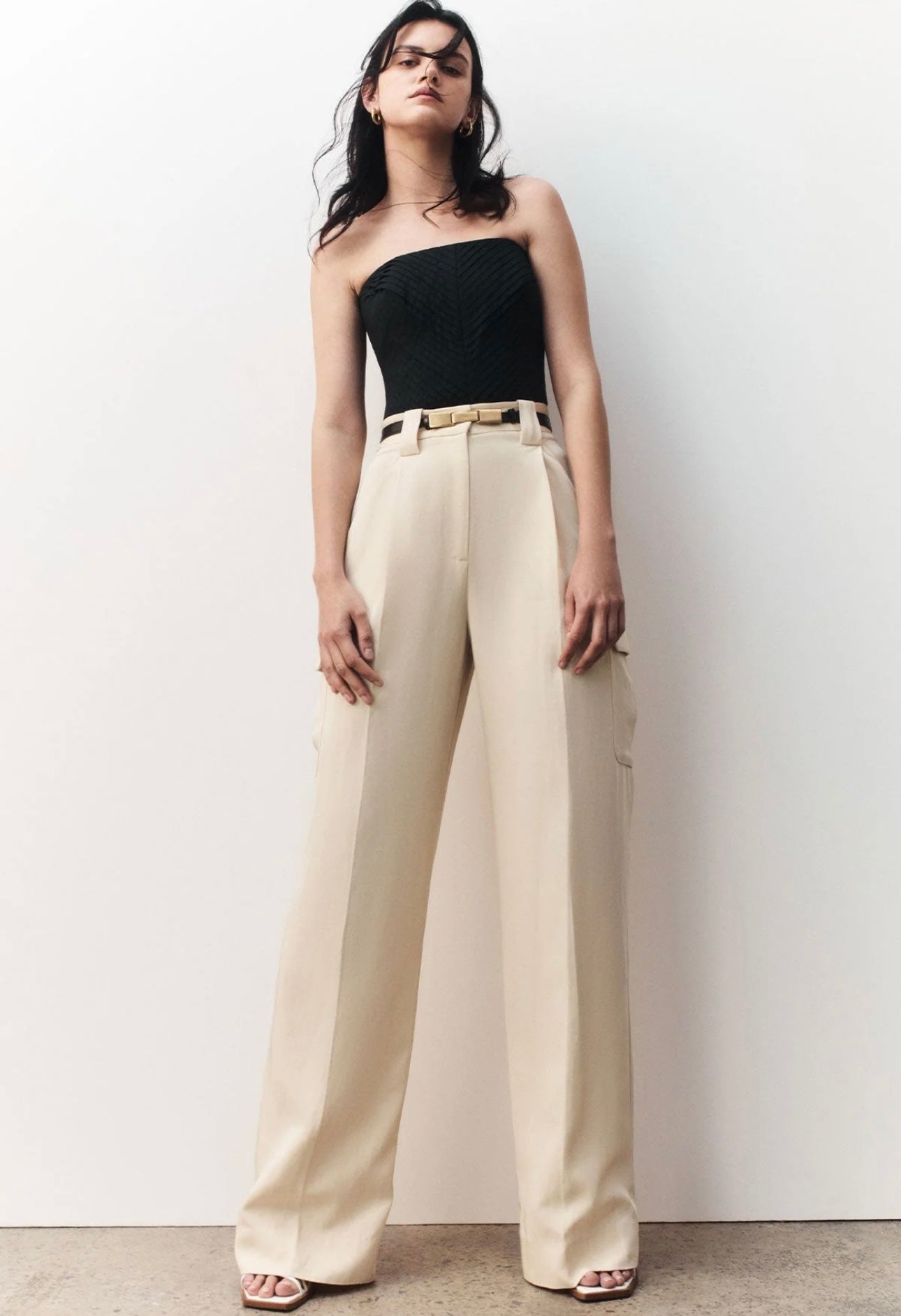 Shona Joy - Sara Utility Relaxed Pant - Bone