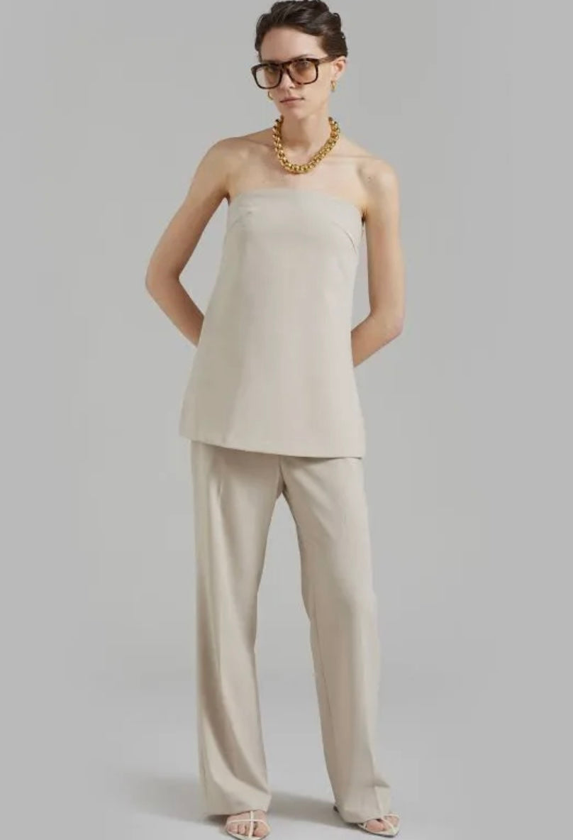 The Frankie Shop Kit Trousers In Beige