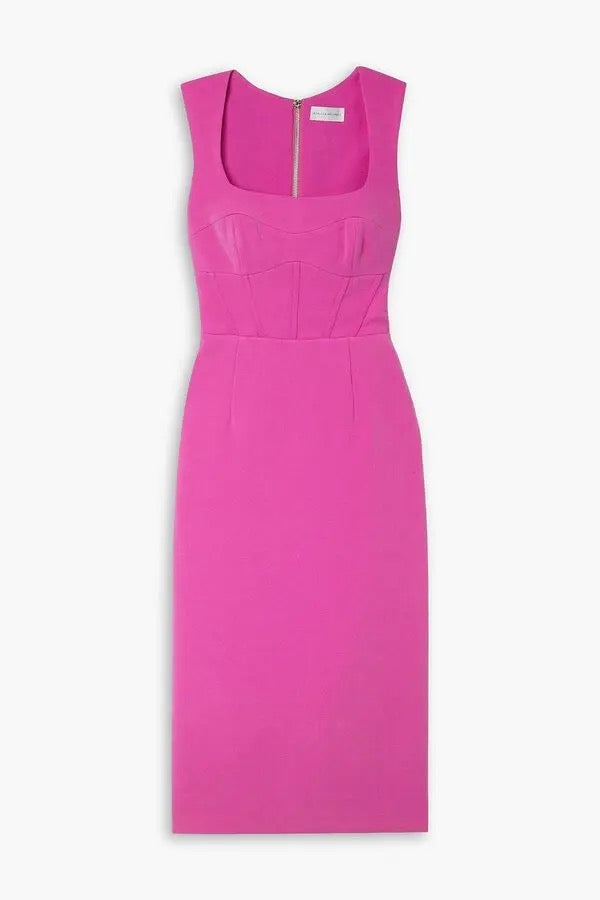 REBECCA VALLANCE magenta sleeveless corset style dress