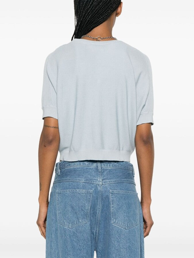 BA&SH pale blue knit cardigan