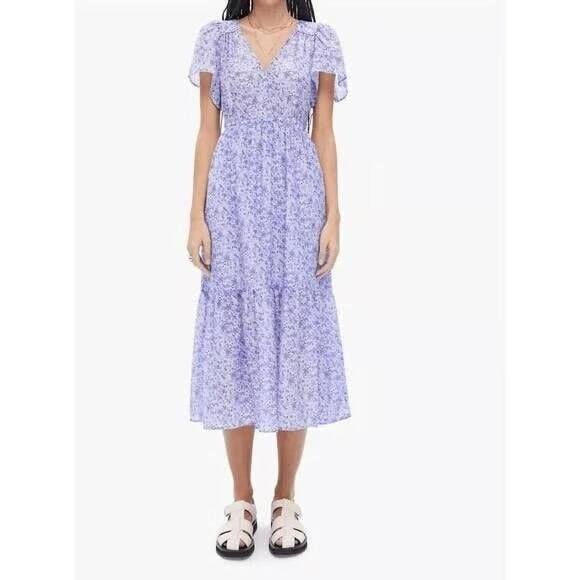 XIRENA purple flowy floral maxi dress