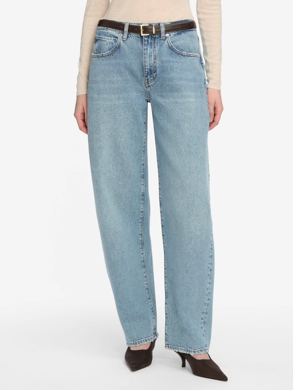 Frame low slung barrel jeans, 27