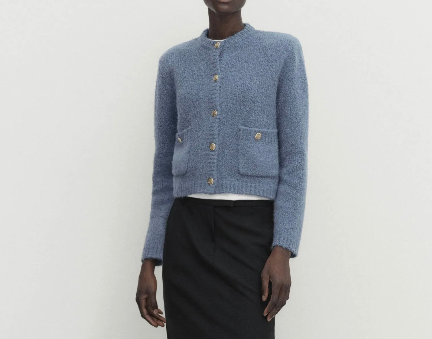 Massimo Dutti Mini Bouclé Cardigan