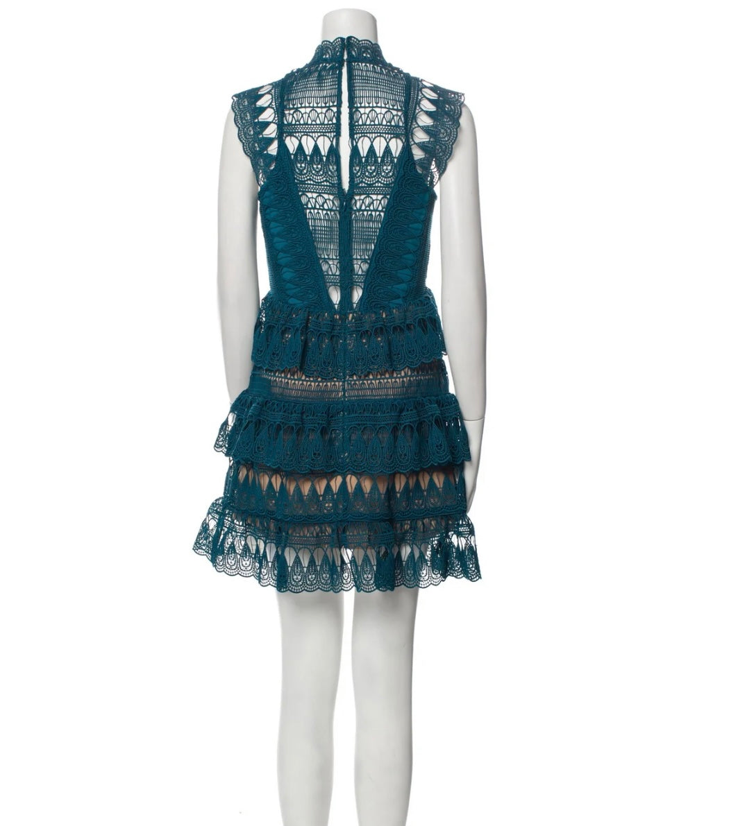 Self-Portrait
Lace Pattern Mini Dress
