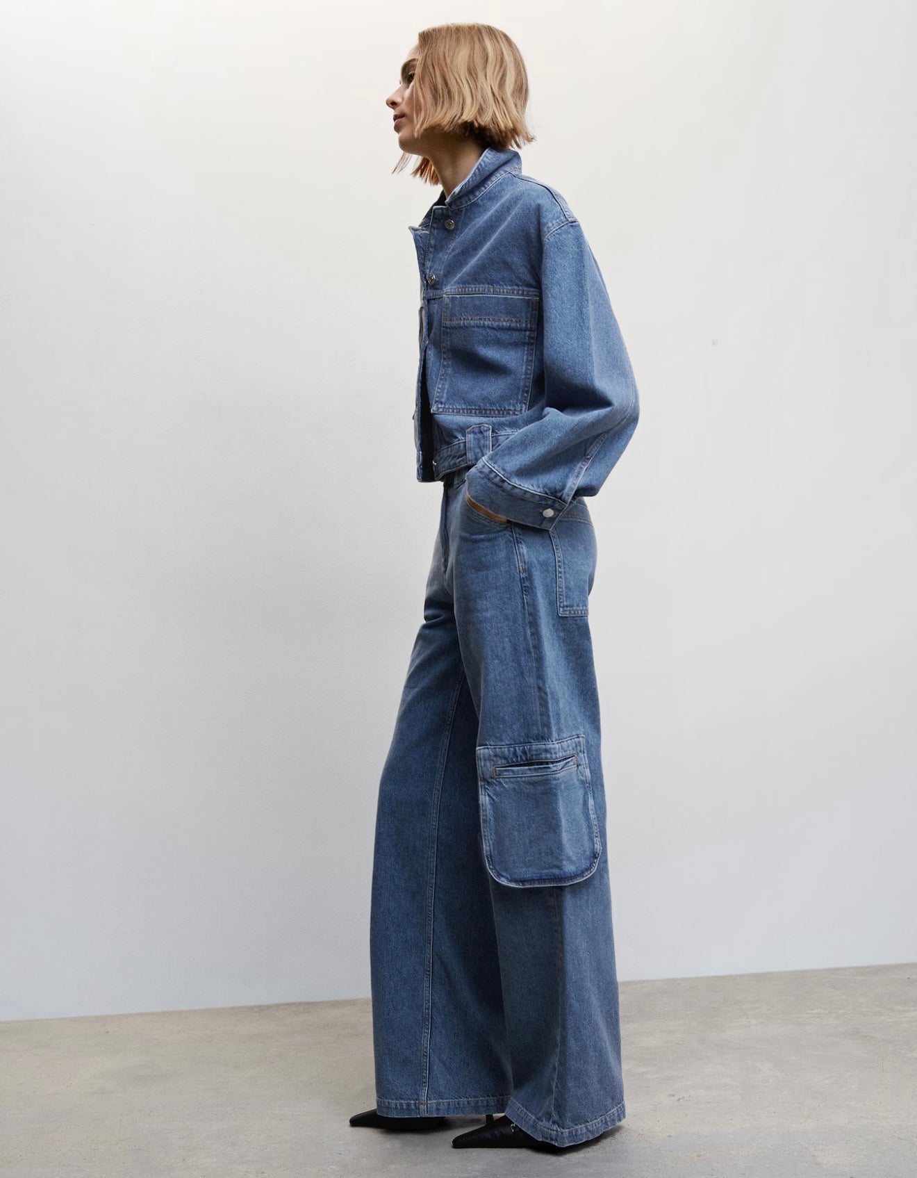 MANGO - MULTI-POCKET CARGO JEANS