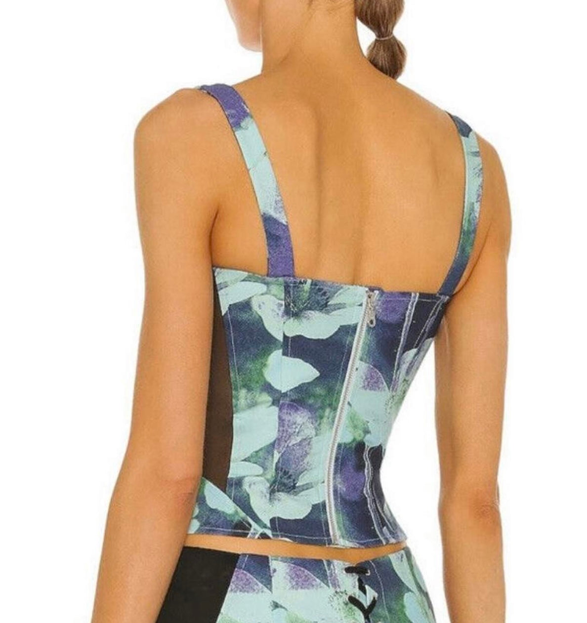 Miaou - Corset Set in Azul Print