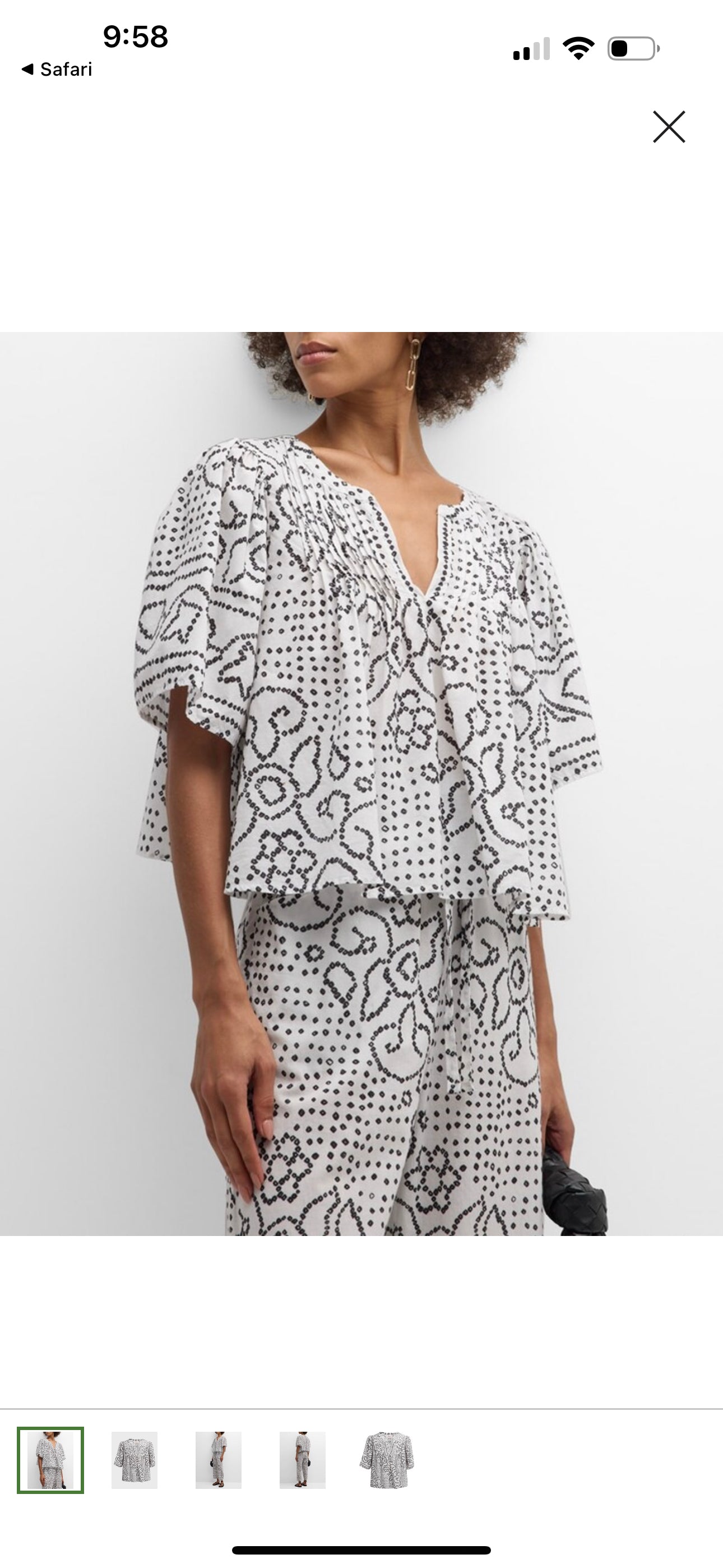 XIRENA - MICAH BLOUSE & TALYN GEO-PRINT CROPPED WIDE-LEG PANTS IN WHITE JEWEL