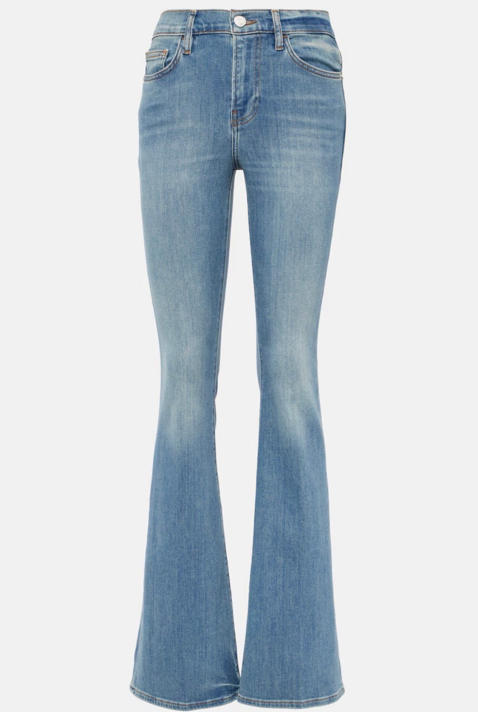 FRAME denim Le High Flare jeans, medium wash blue