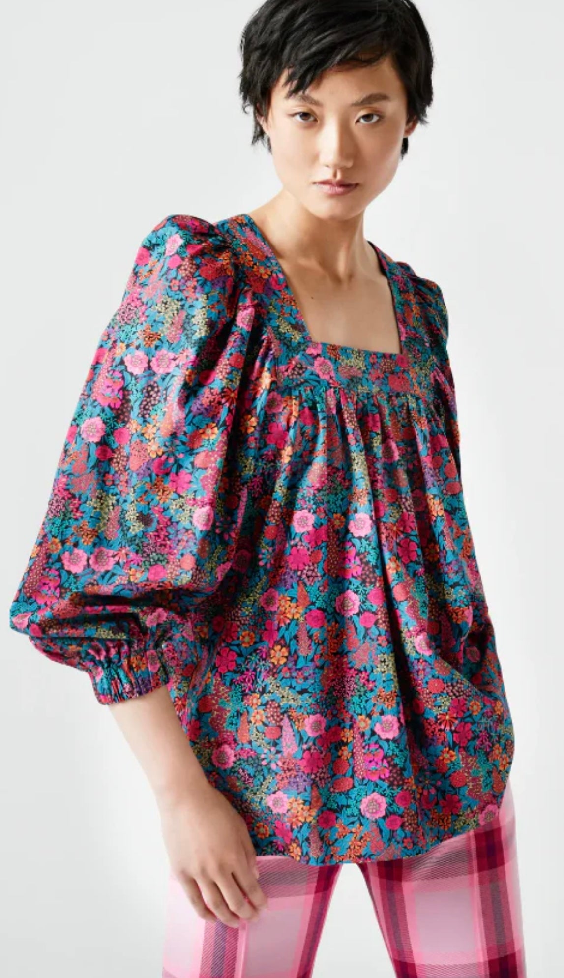 Smythe Floral Gathered Top
