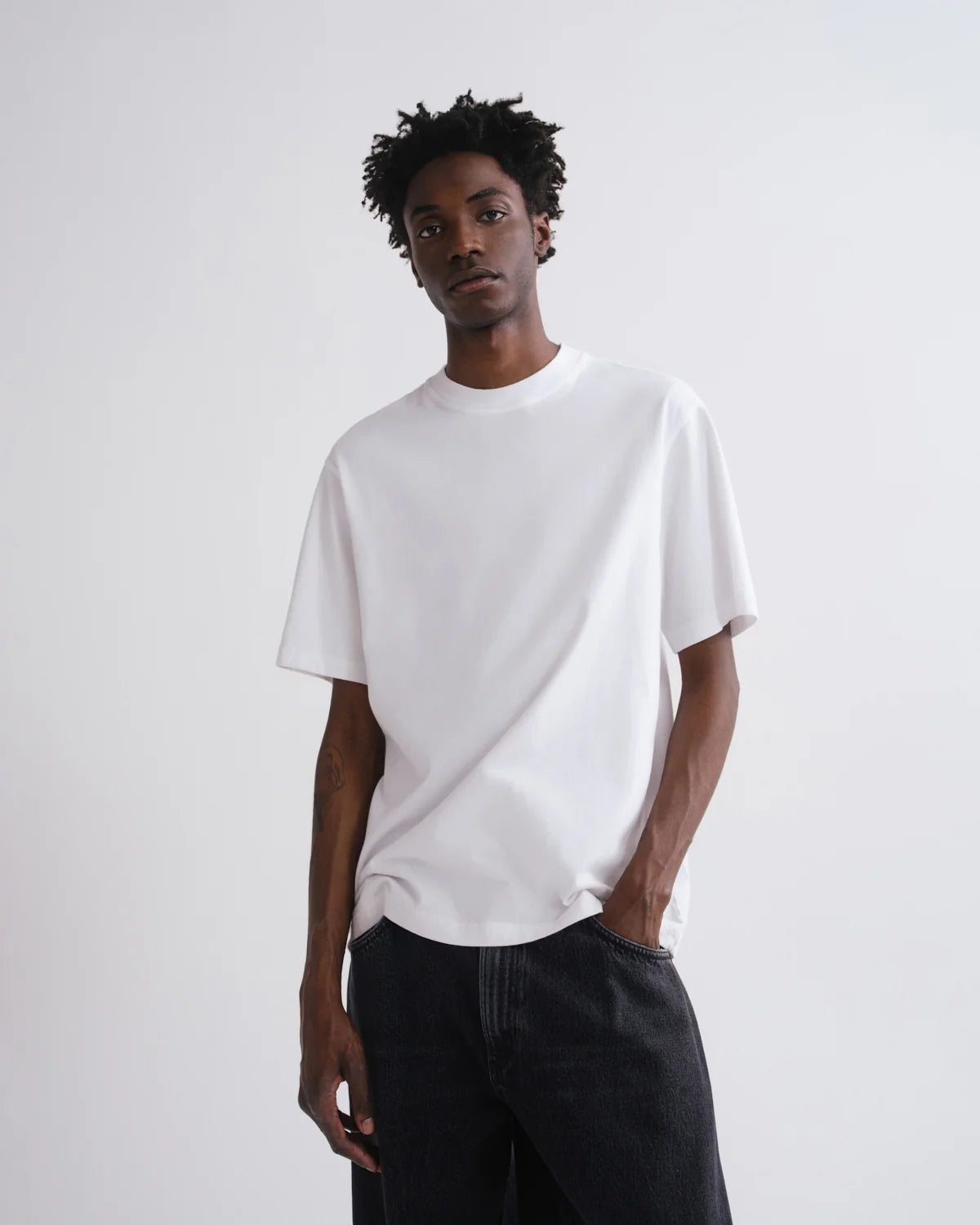 AGOLDE NWT white tee, Asha mock neck tee mens