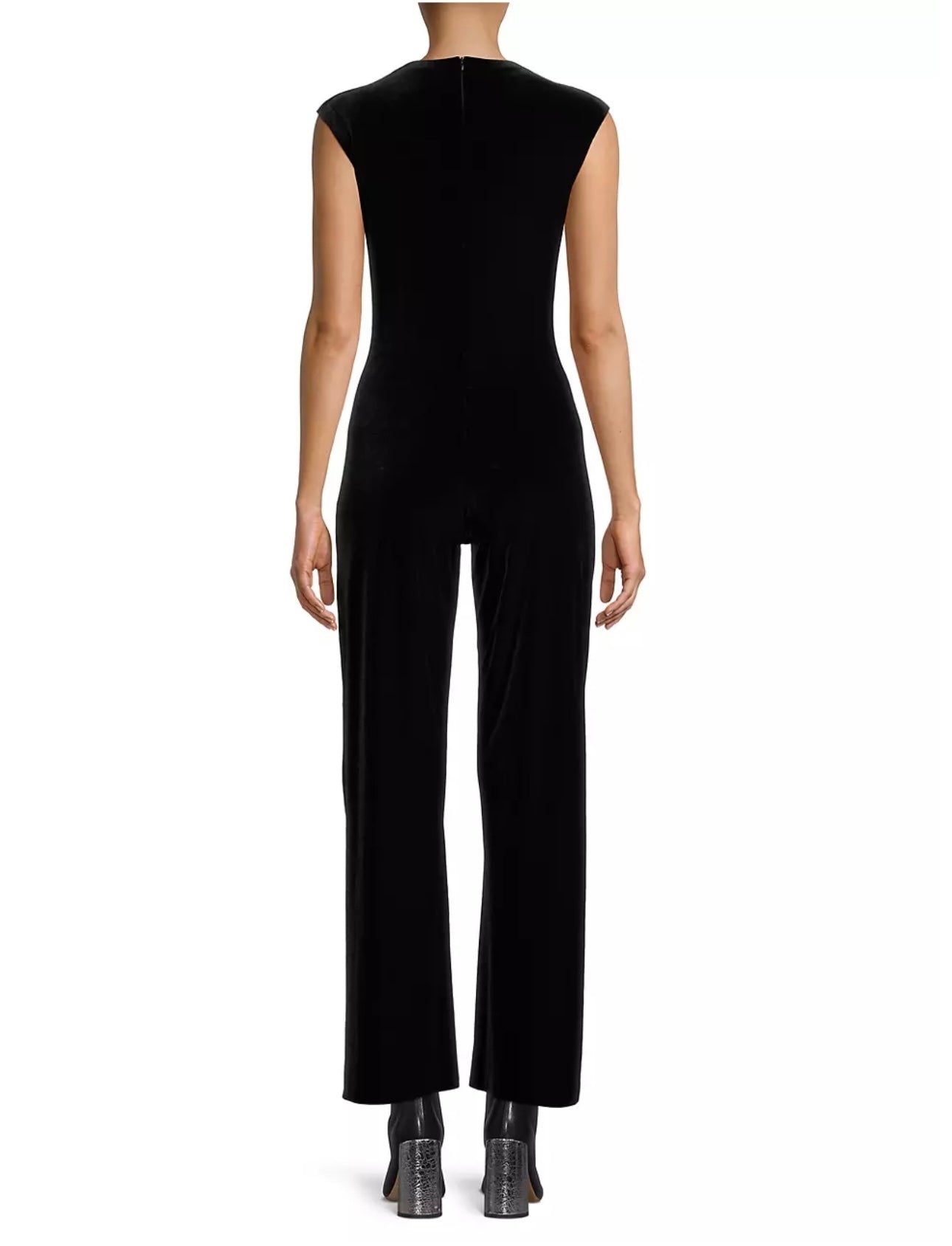 Norma Kamali - Wide Leg Velvet Jumpsuit