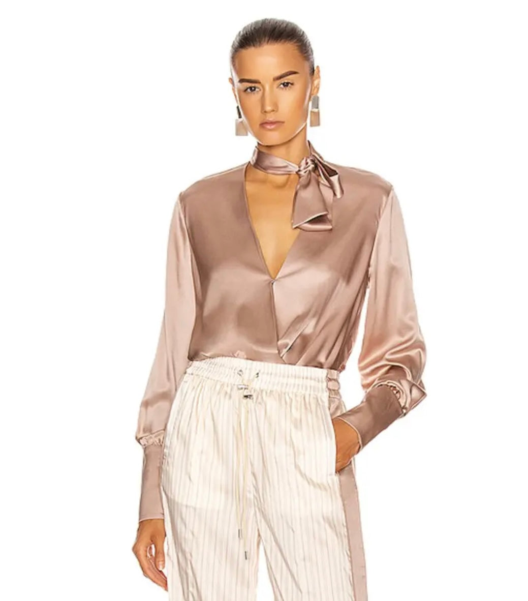 JONATHAN SIMKHAI
Tess Wrap Front Bodysuit In Neutral