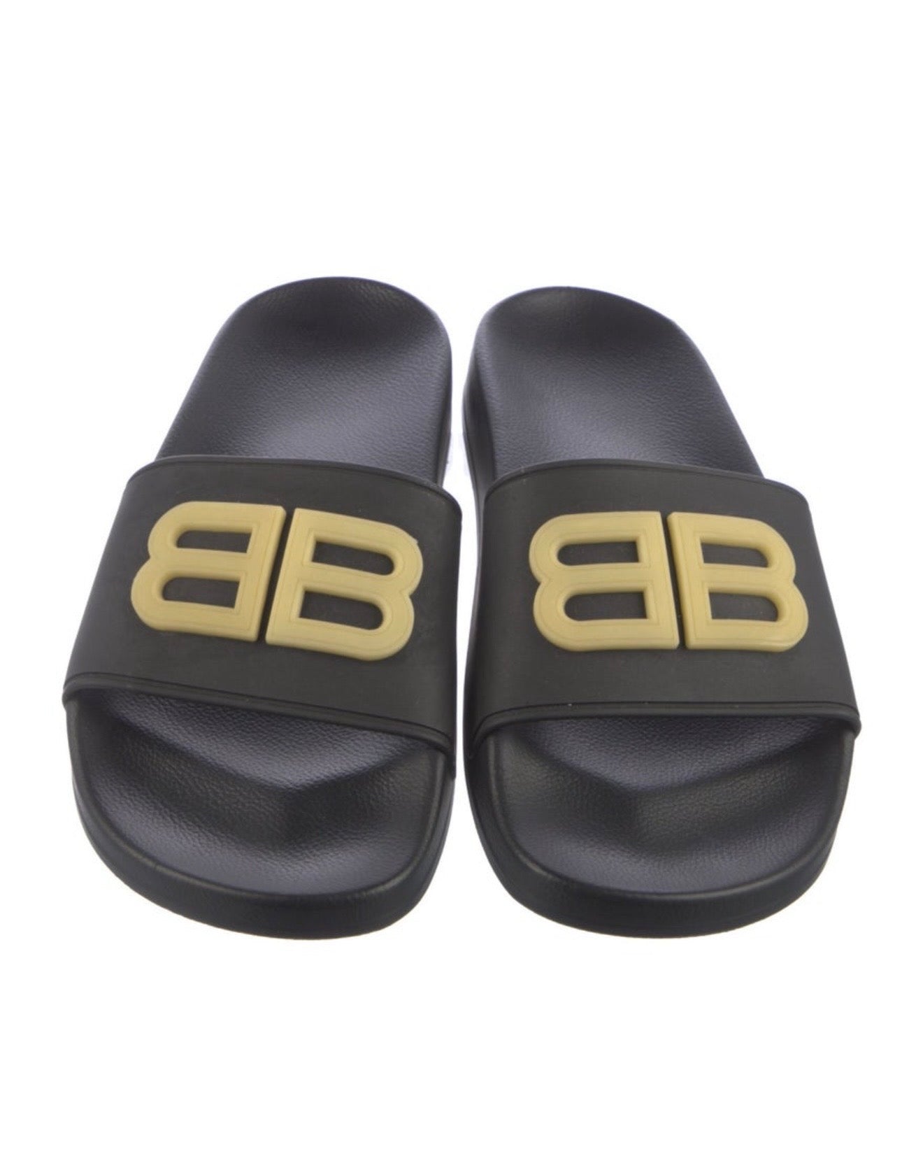 BALENCIAGA BB Rubber Logo Slides