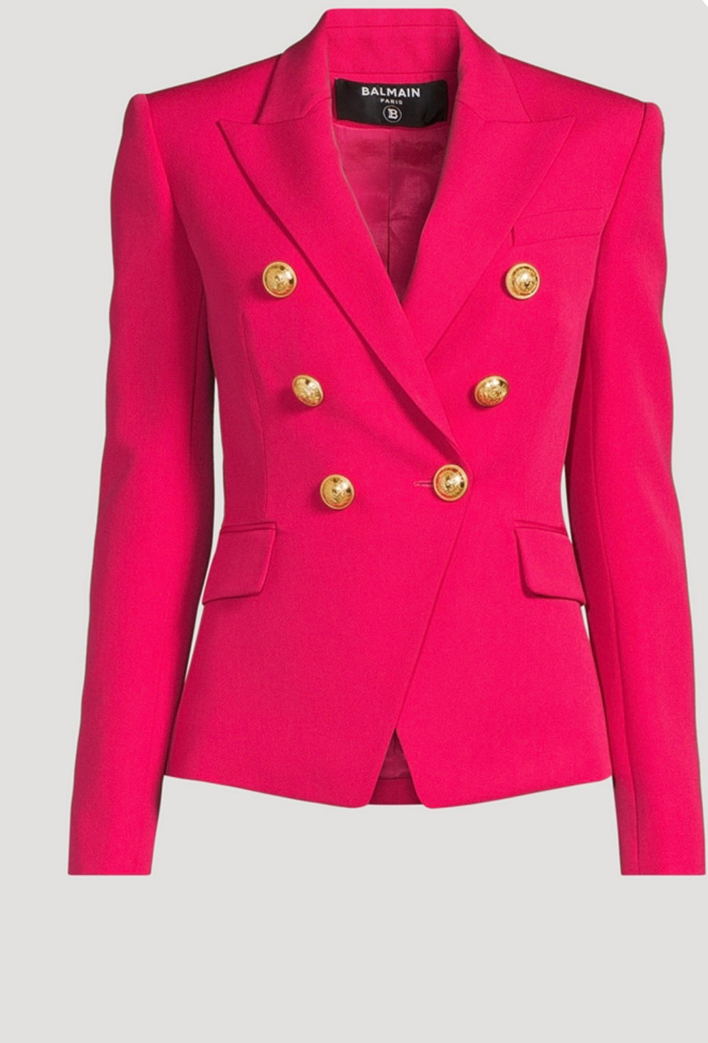 Balmain double-breasted wool blazer