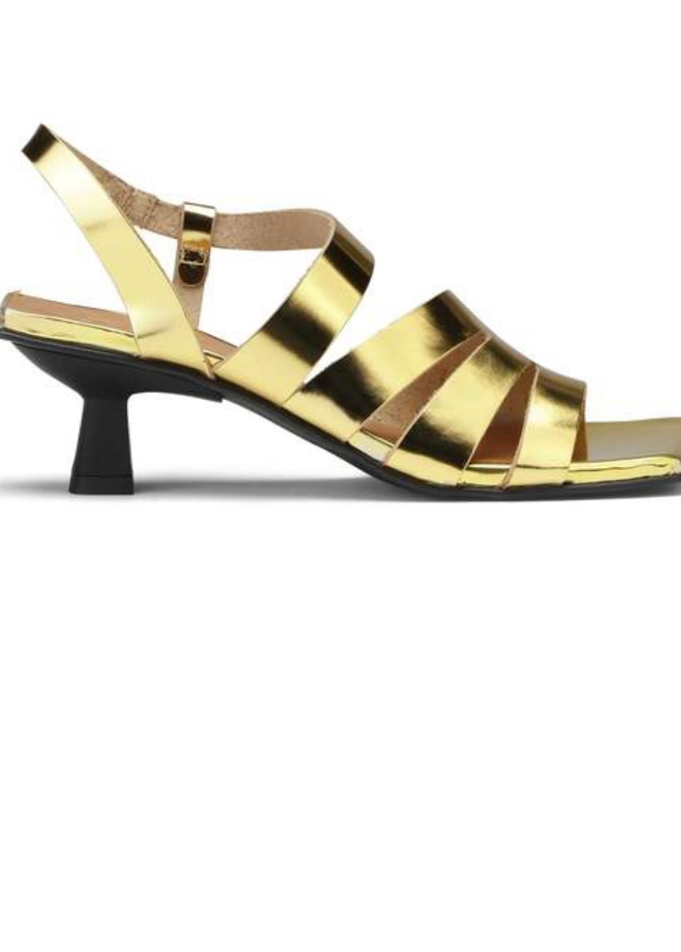 GANNI - Asymmetrical Caged Kitten Heel Sandals