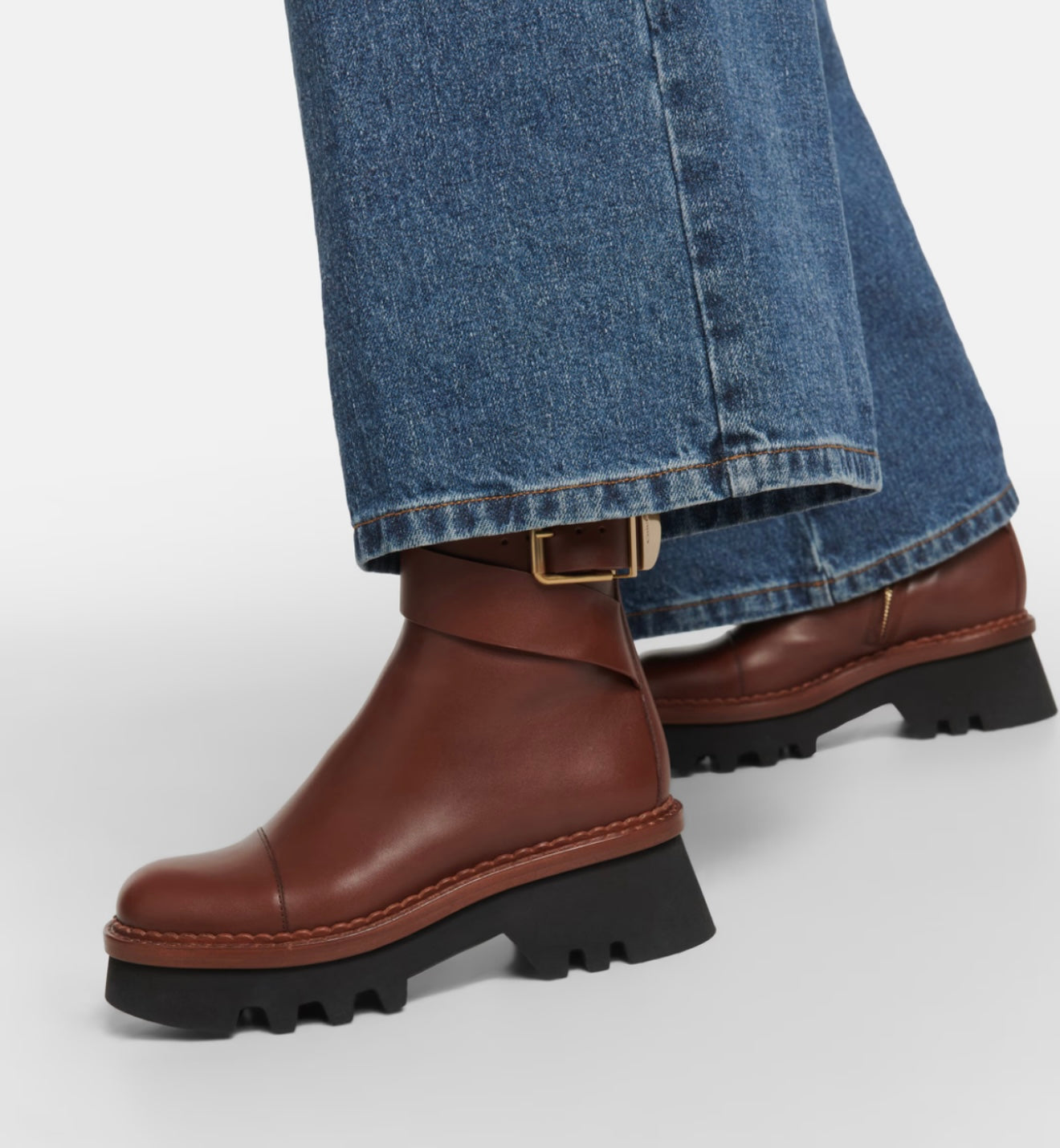 CHLOE owena leather ankle boots