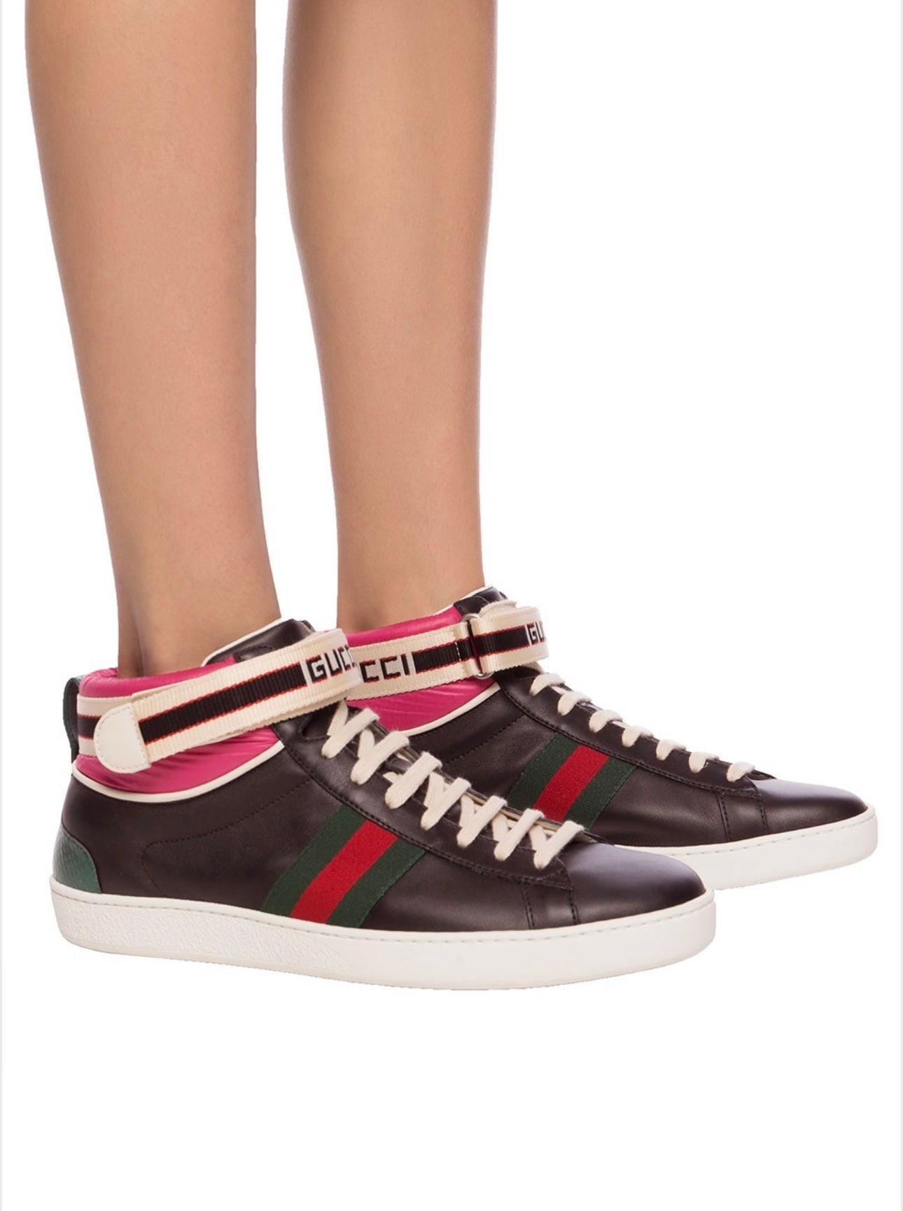 GUCCI
ANKLE HIGH SPORT SHOES WITH A 'WEB' STRIPE