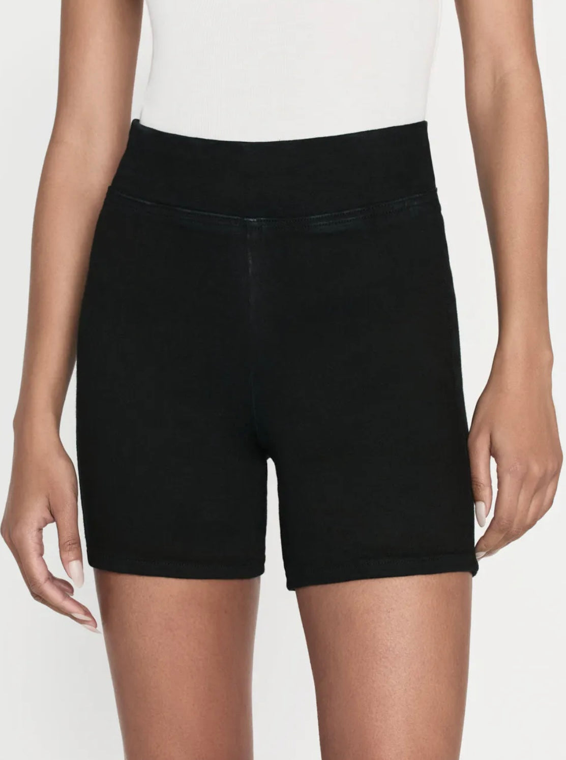 FRAME- JETSET SHORT in Sheen Noir