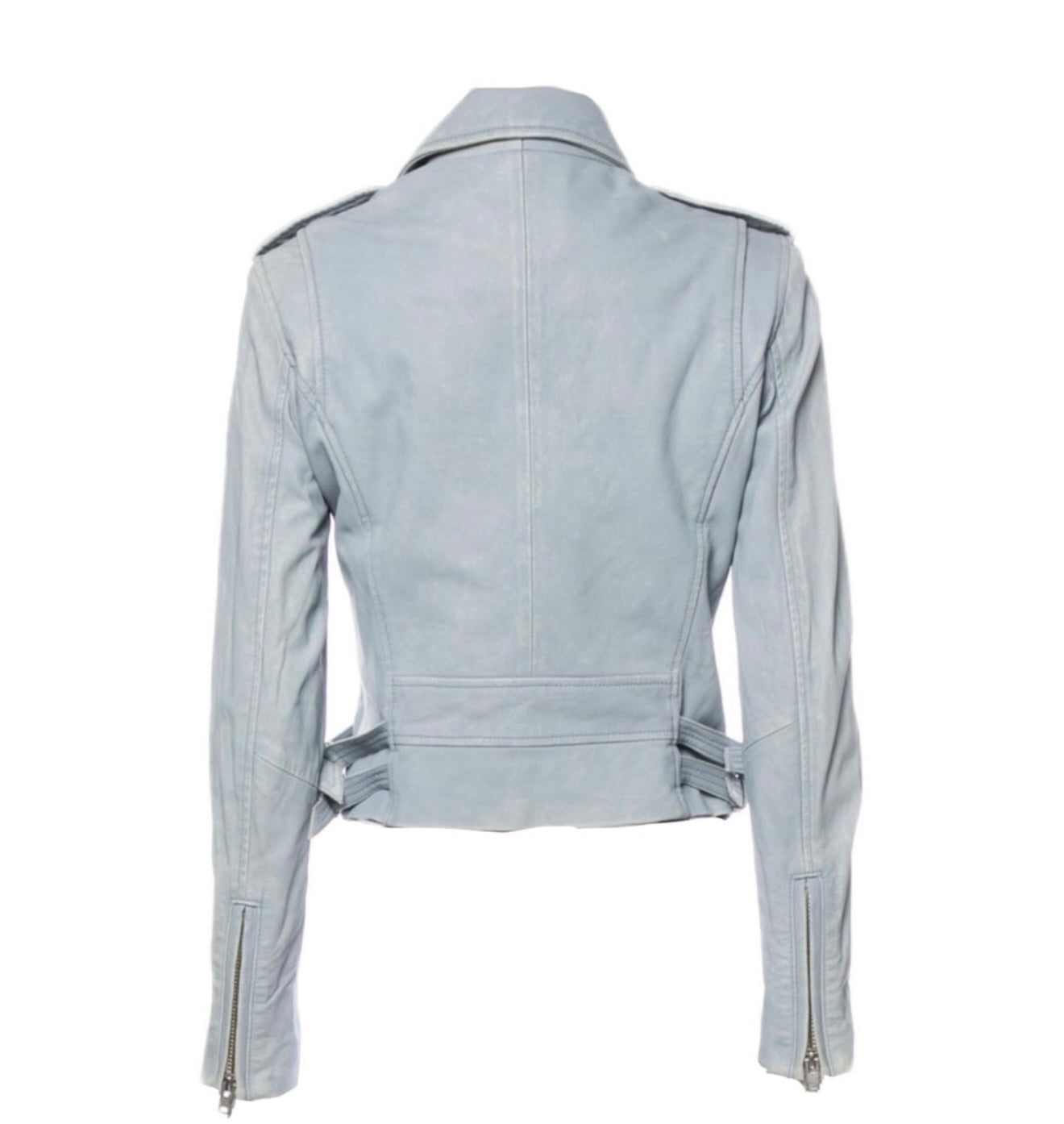 IRO light blue moto jacket