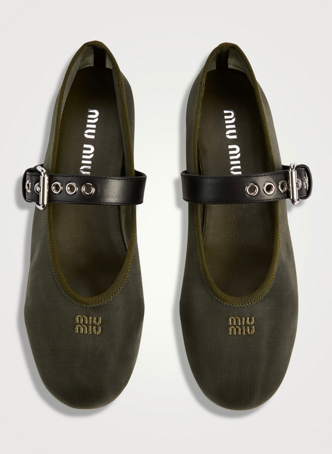 MIU MIU
Mesh Mary Jane Ballerina Flats