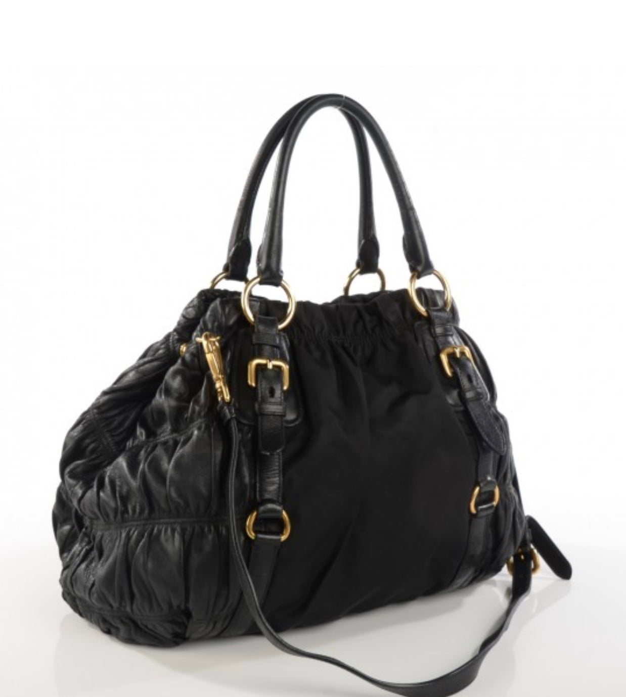 Pre-Loved PRADA
Tessuto Nylon Nappa Gaufre Shoulder Bag Nero Black