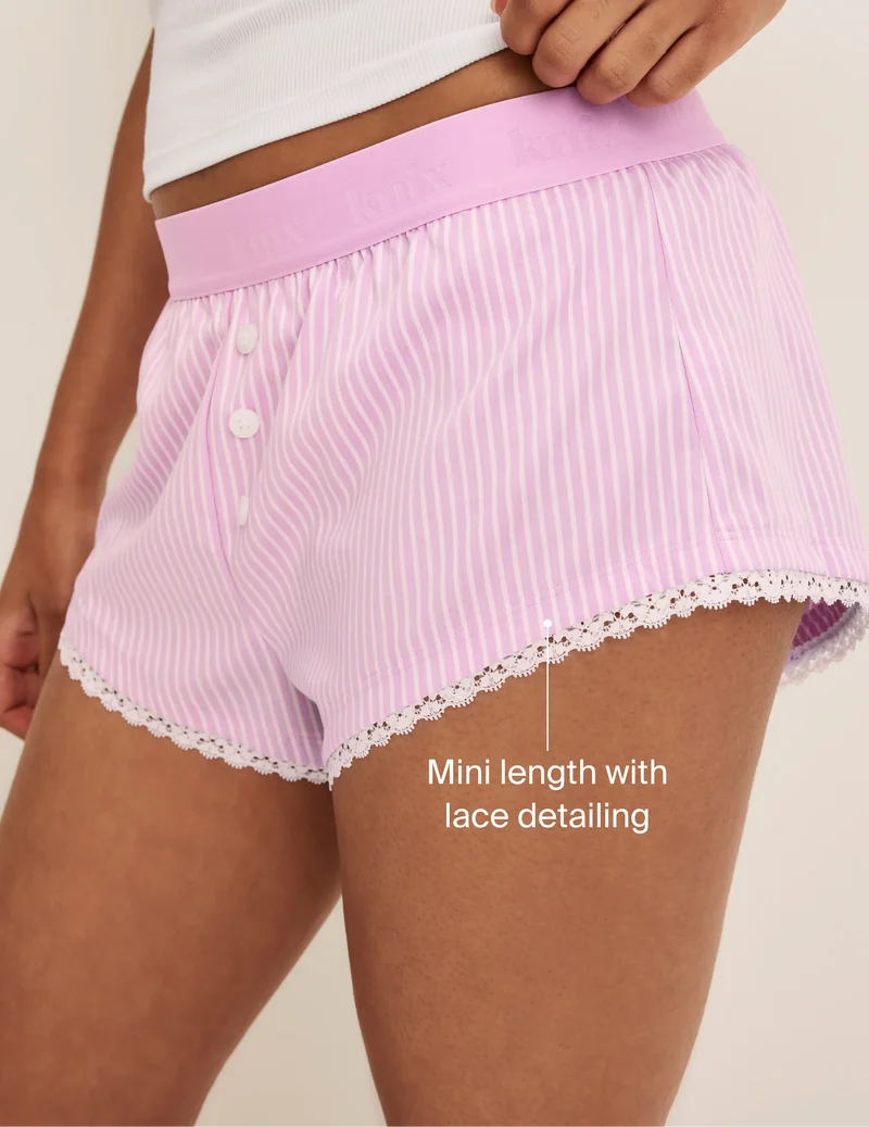 KNIX super leak proof dream pink stripe mini short NEW