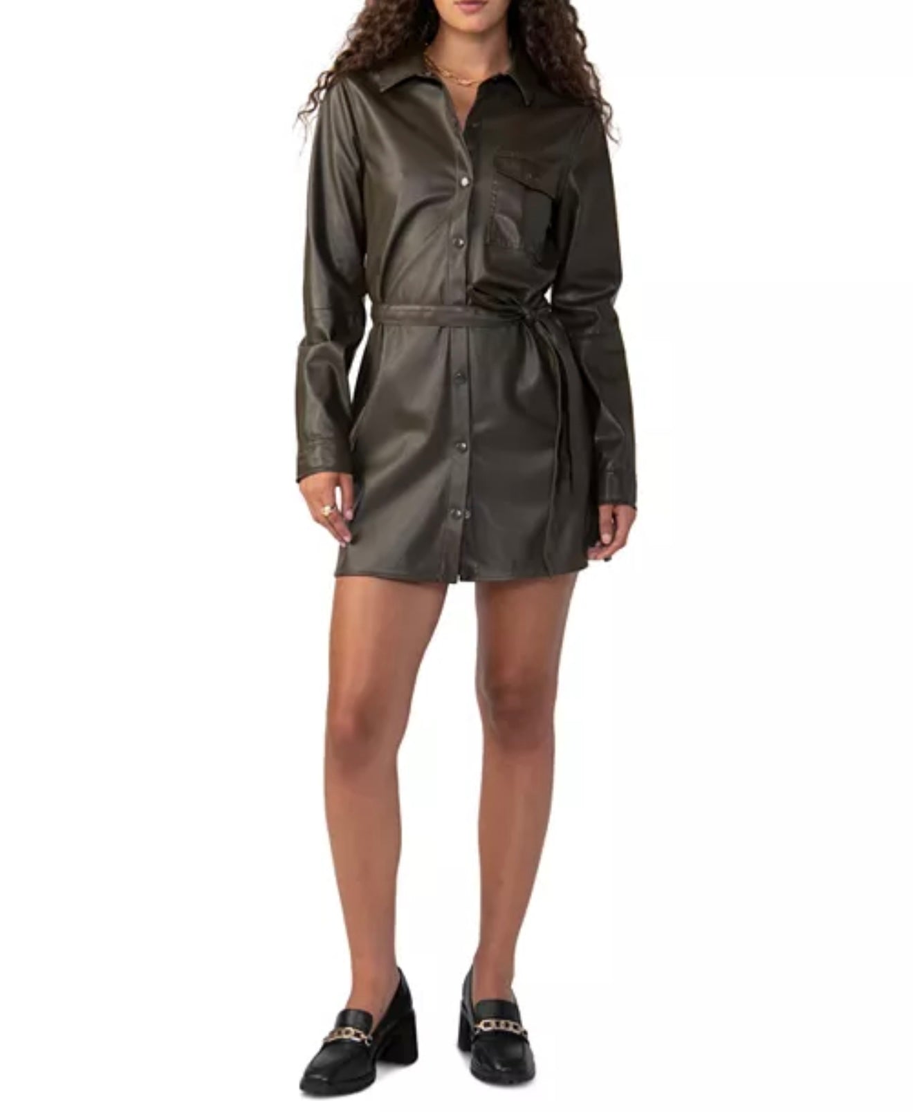 Sanctuary
Leather Like Shirt Dress