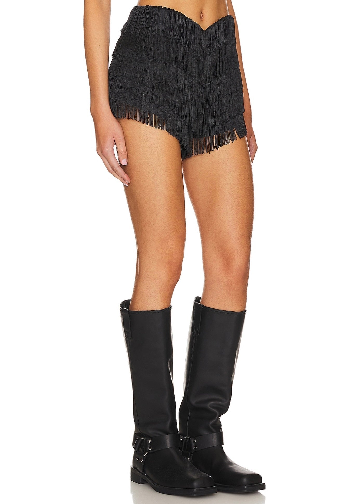 Lovers and Friends, Fringe Shorts in Black