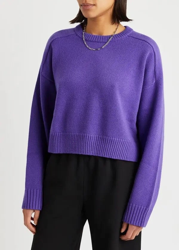 LouLou Studio purple knit crewneck