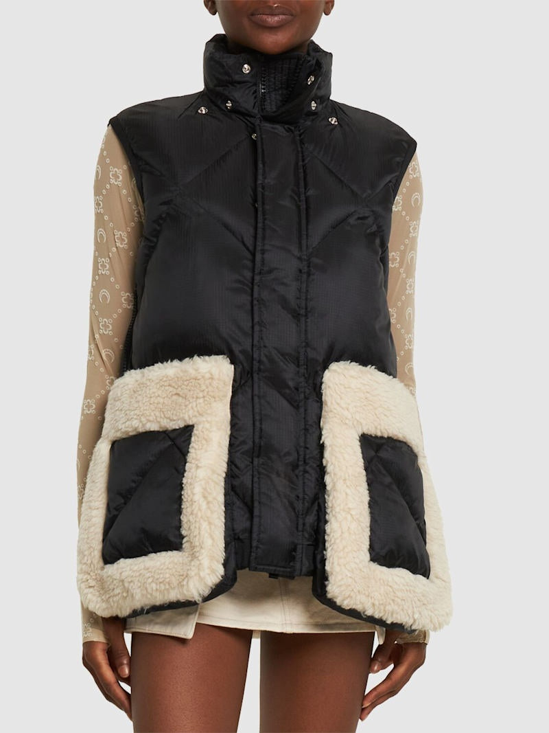 Sacai Shearling Quilted Jacket + Vest