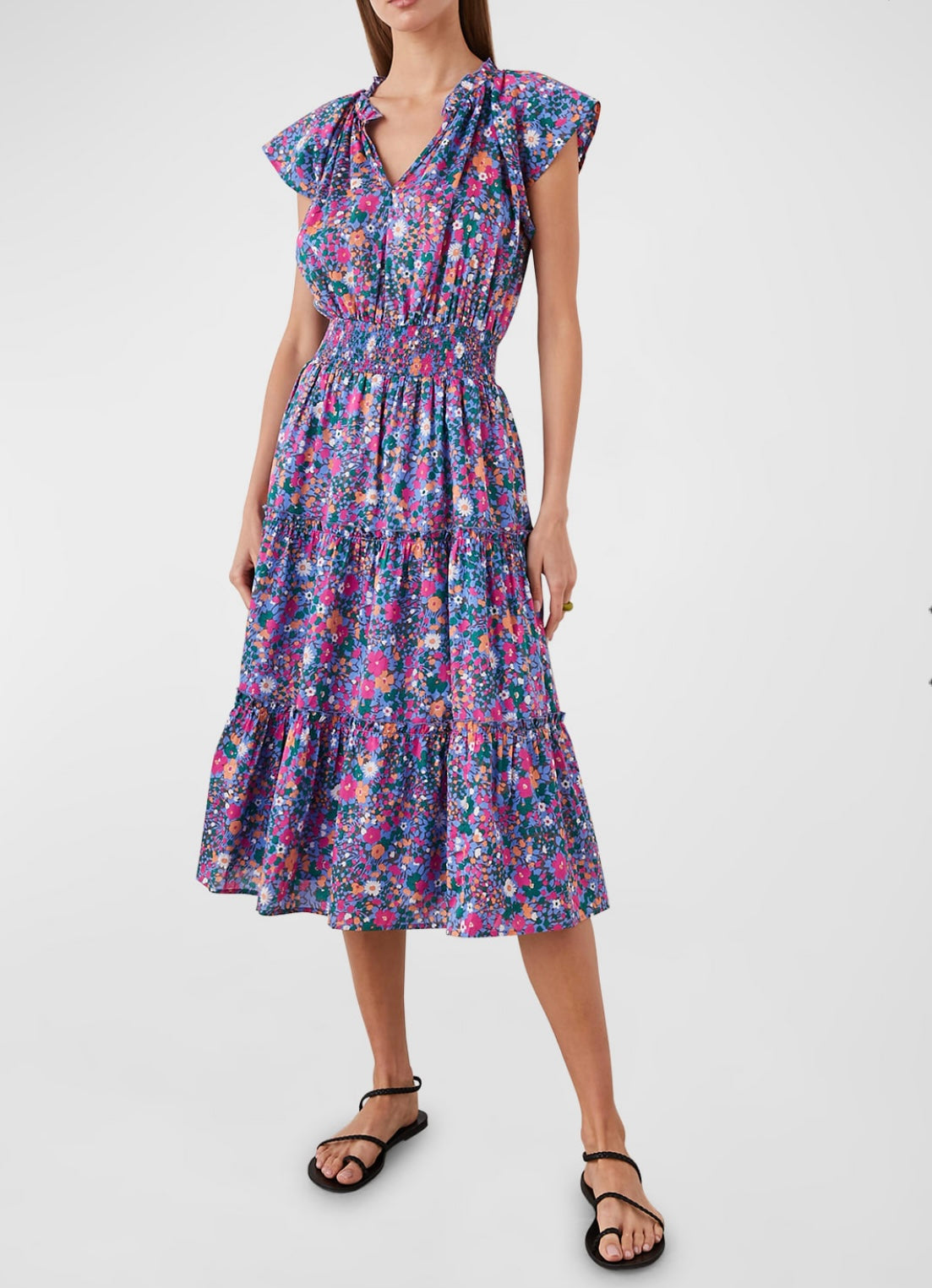 RAILS
Amellia Floral Print Smocked Waist Dress