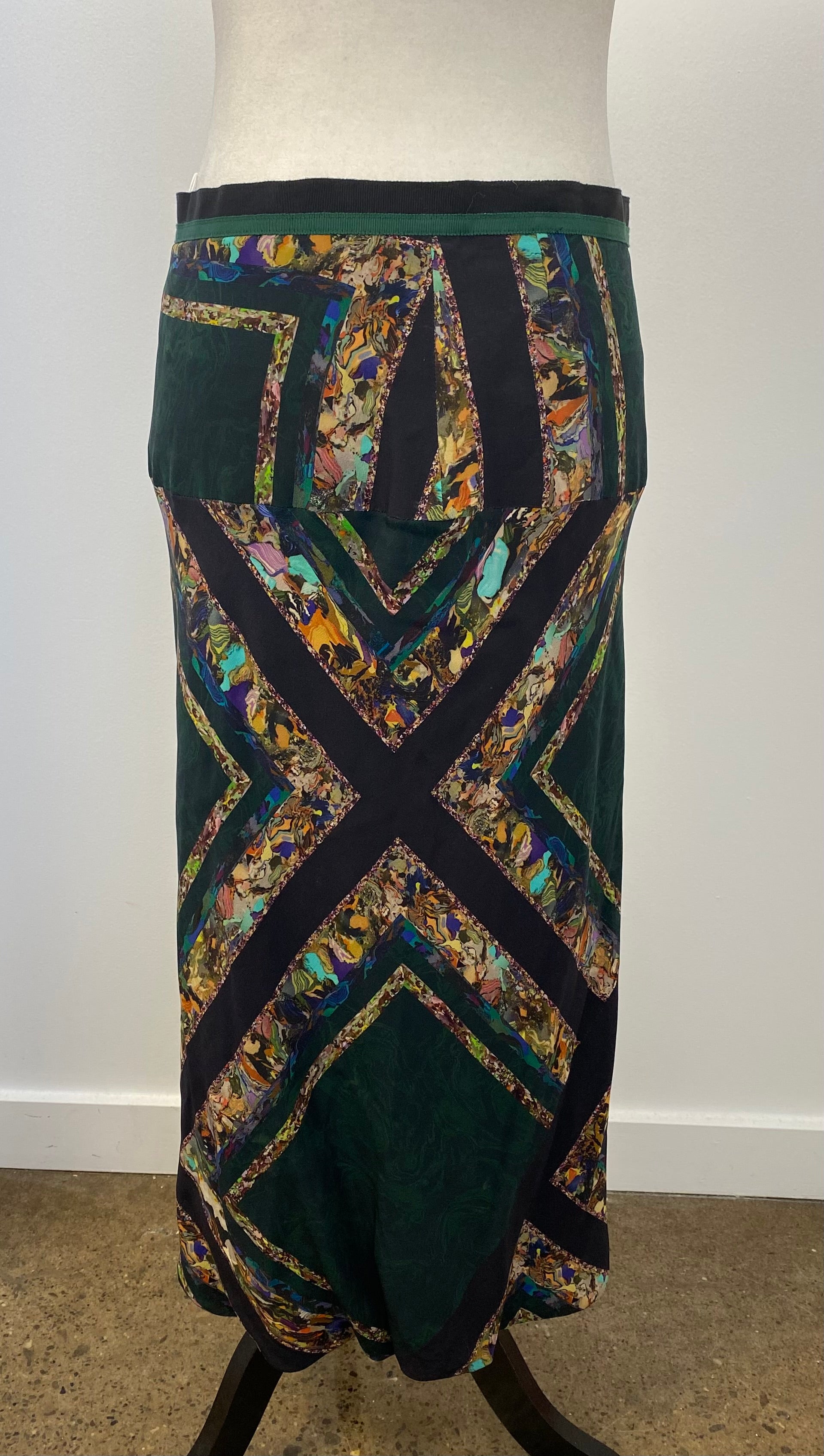 Dries Van Noten Silk Print Skirt