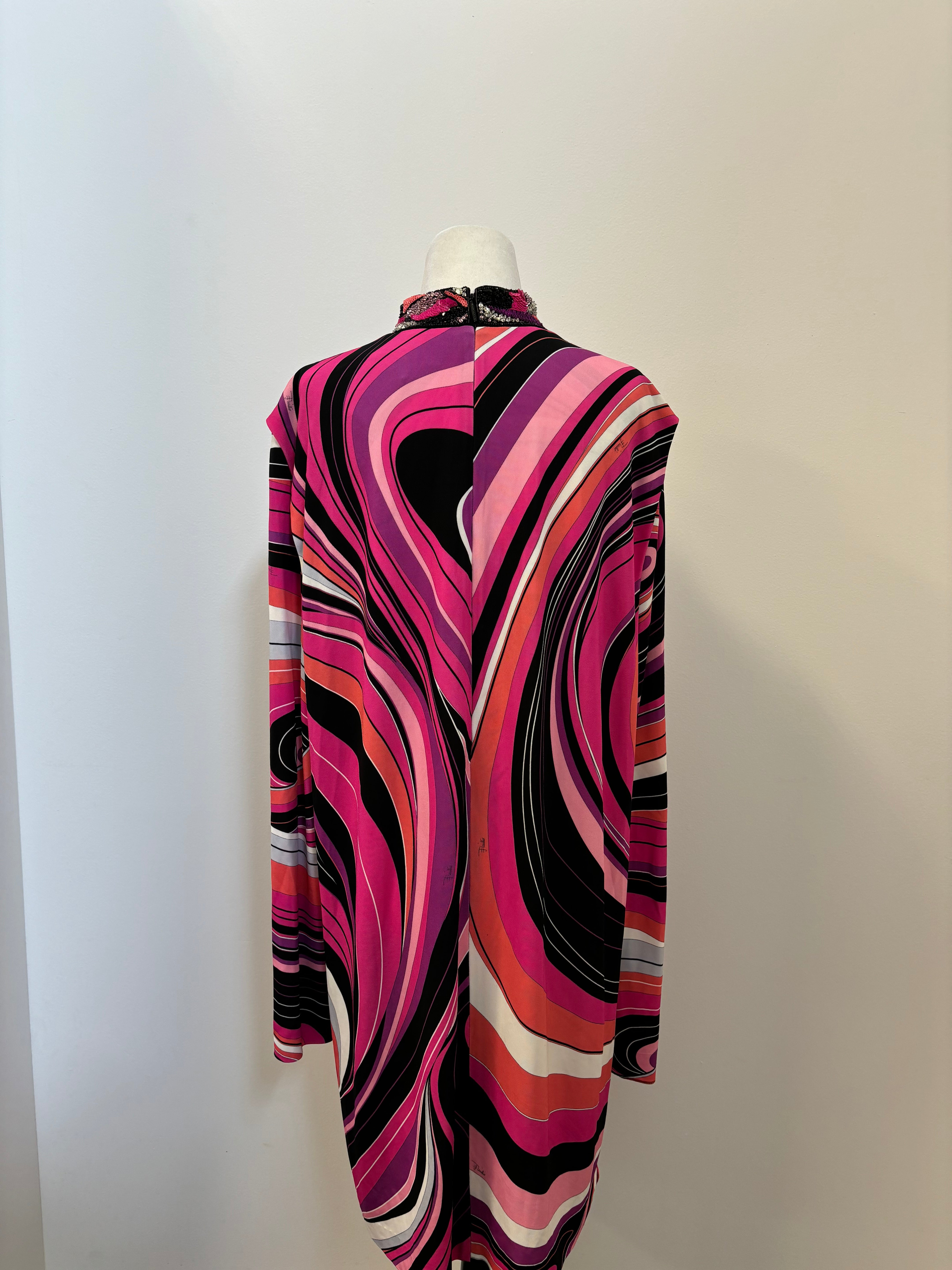 Emilio Pucci Sequin Neck Dress