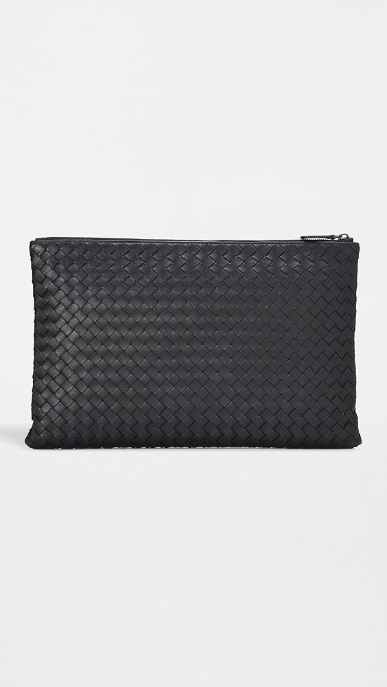 BOTTEGEA VENETA black rectangle Intrecciato pouch, no dust bag