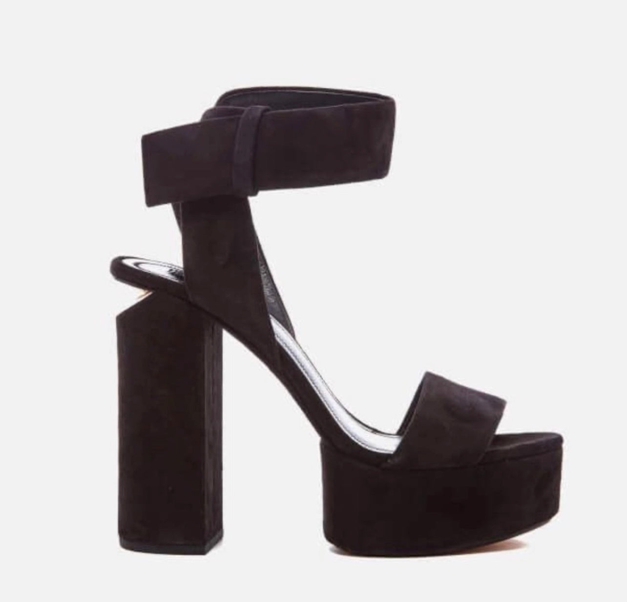ALEXANDER WANG
Keke Suede Platform Ankle-Cuff Sandals, Black