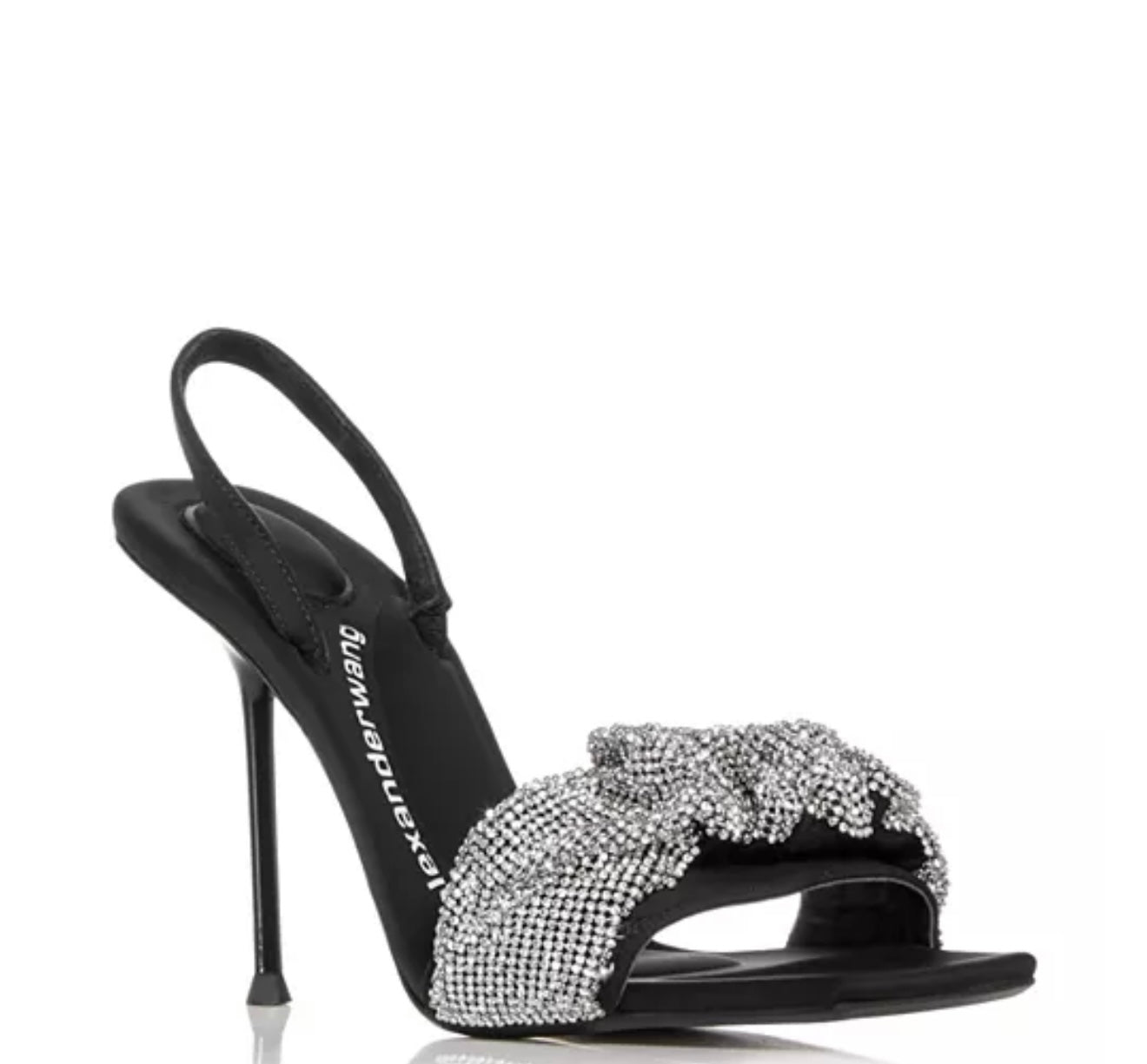 Alexander Wang Women's Julie Scrunchie Embellished Slingback High Heel Sandals