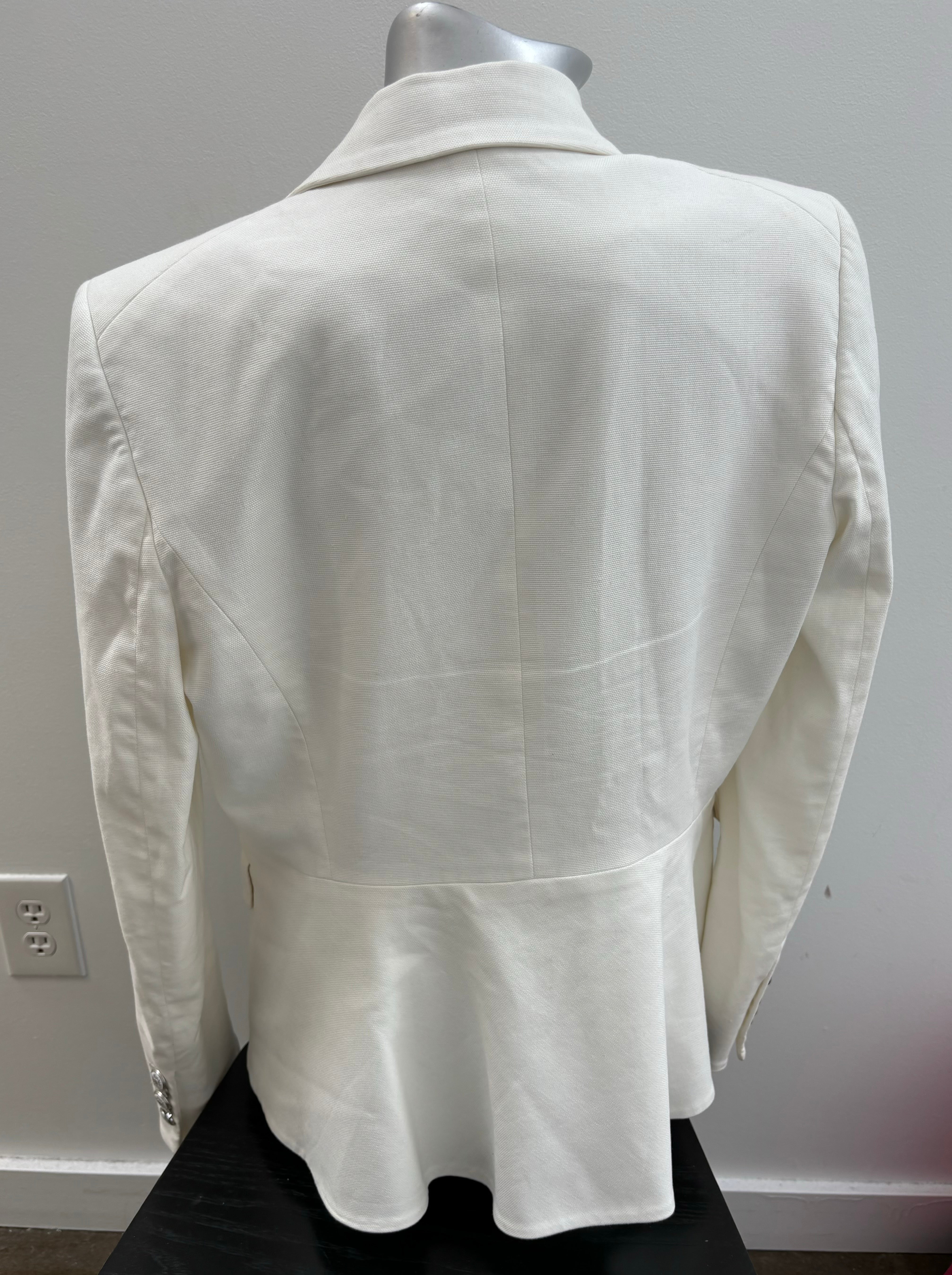 VERONICA BEARD white cotton blazer, CAN ZIP UP