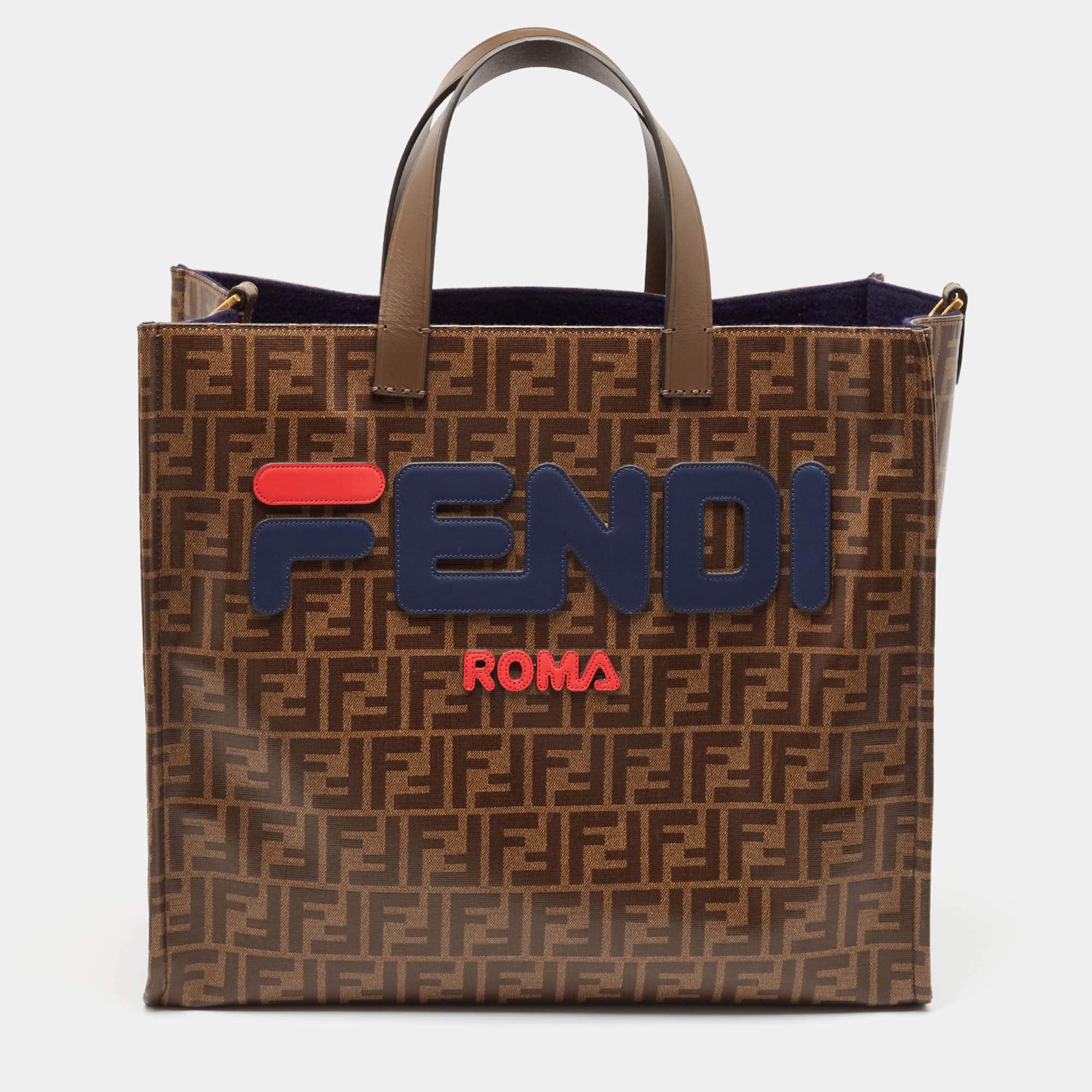 FENDI x FILA logo tote bag