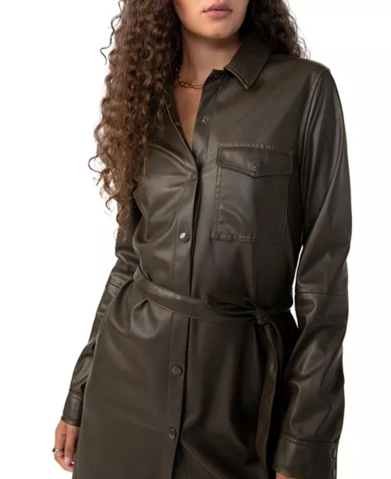 Sanctuary
Leather Like Shirt Dress